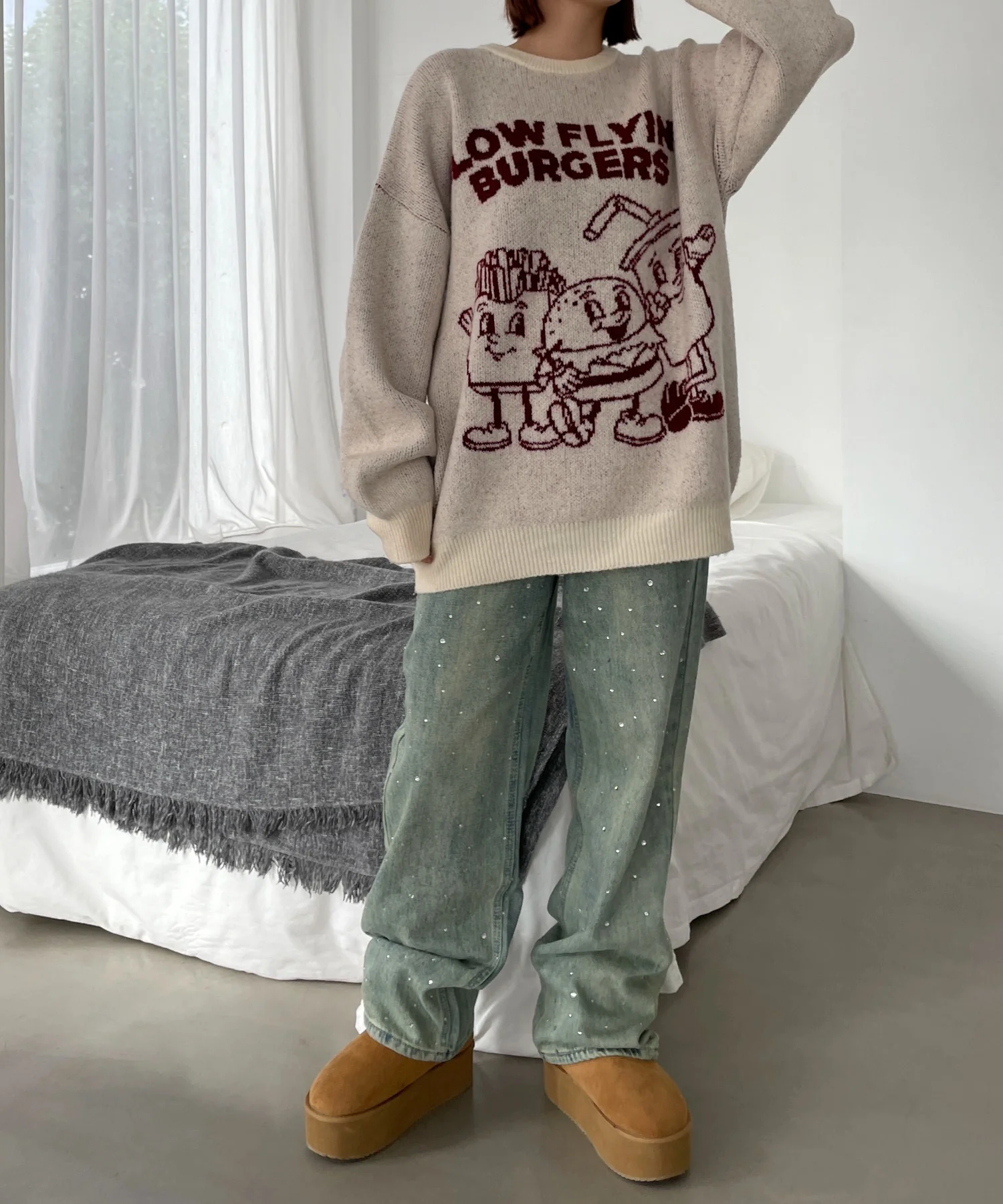 ファニーグラフィックフラッフィーニットプルオーバー - Image 15