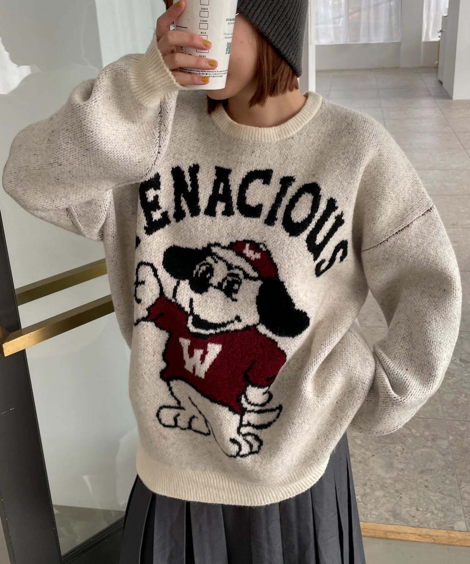 ファニーグラフィックフラッフィーニットプルオーバー - Image 21
