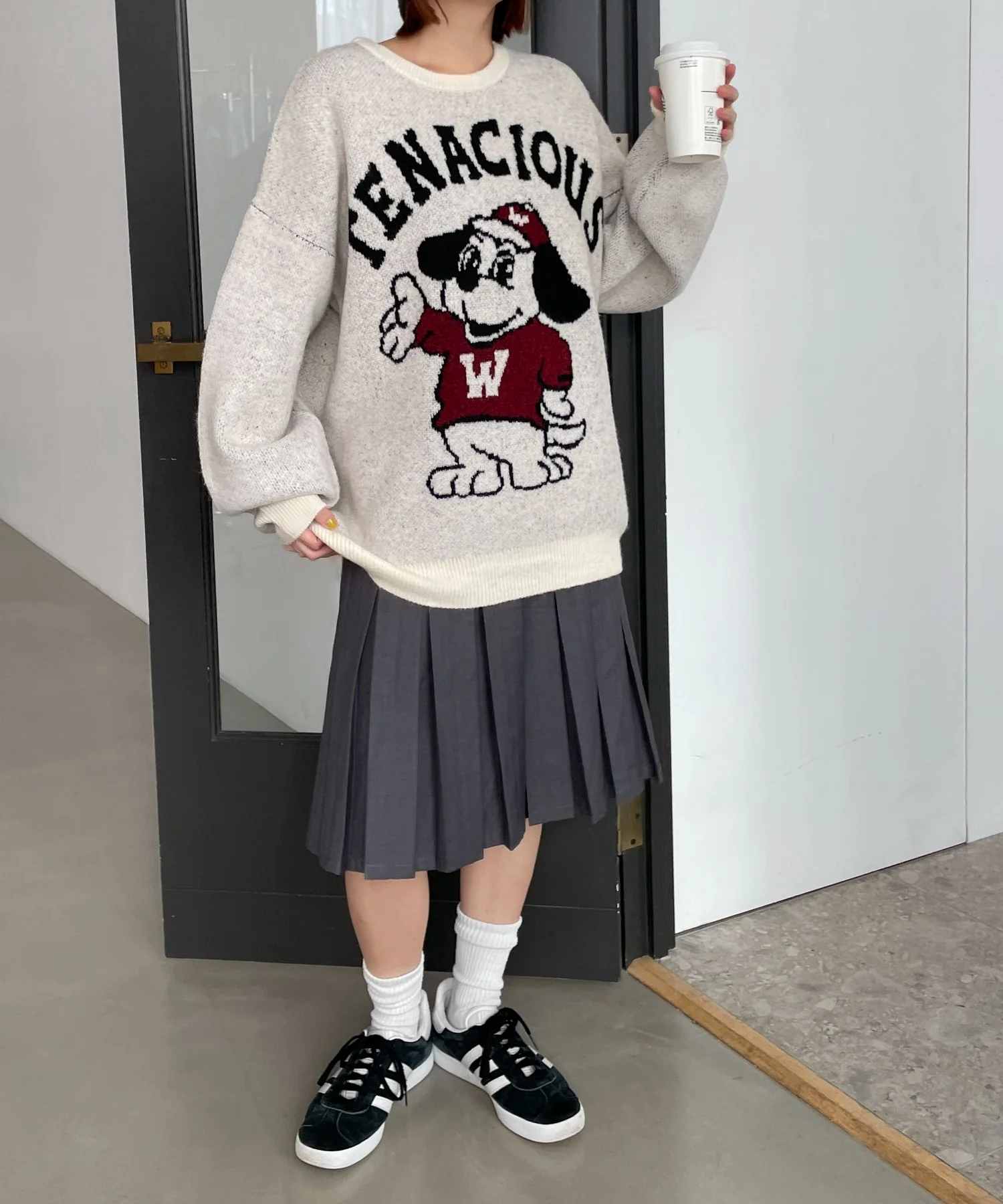 ファニーグラフィックフラッフィーニットプルオーバー - Image 5