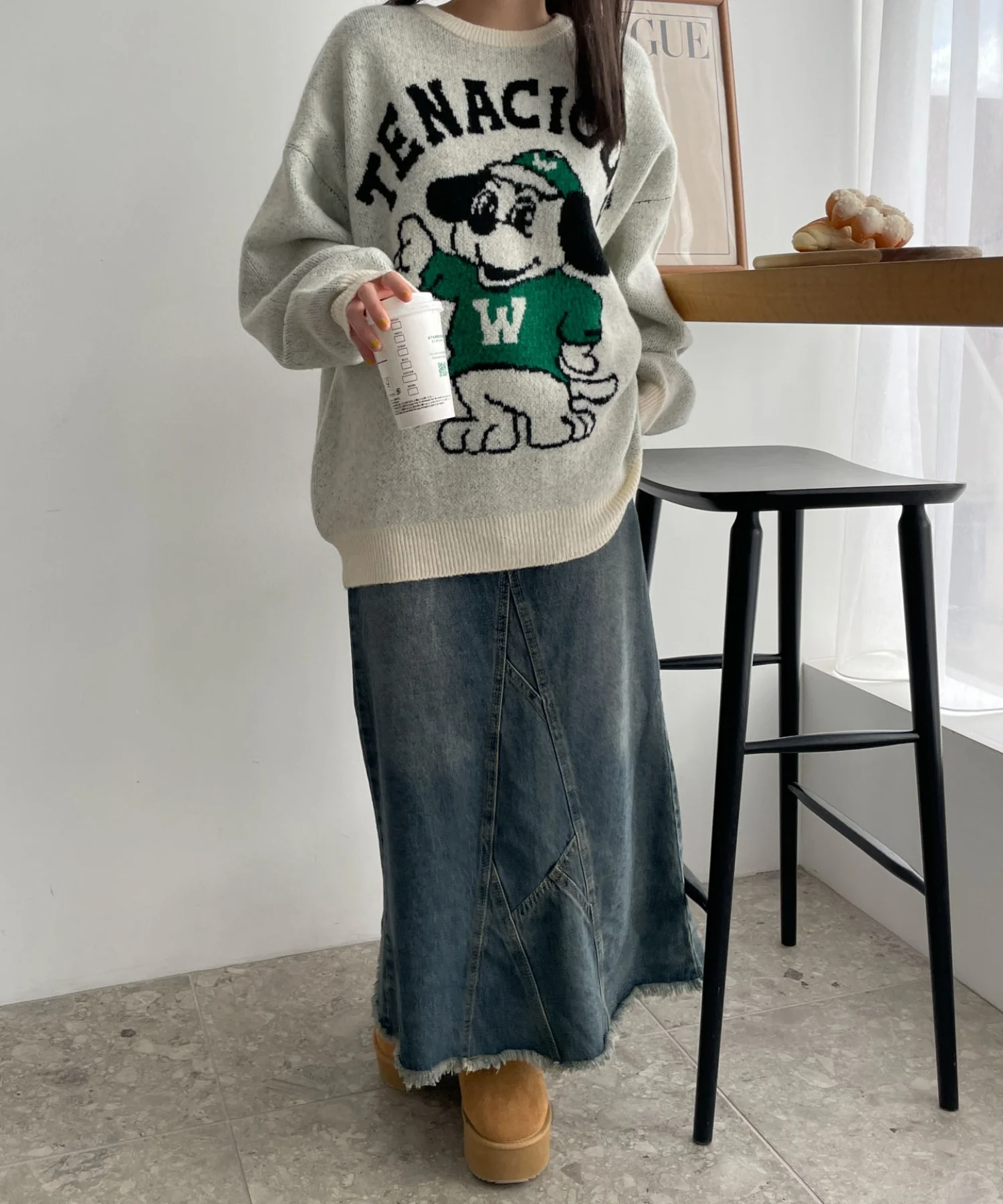 ファニーグラフィックフラッフィーニットプルオーバー - Image 8