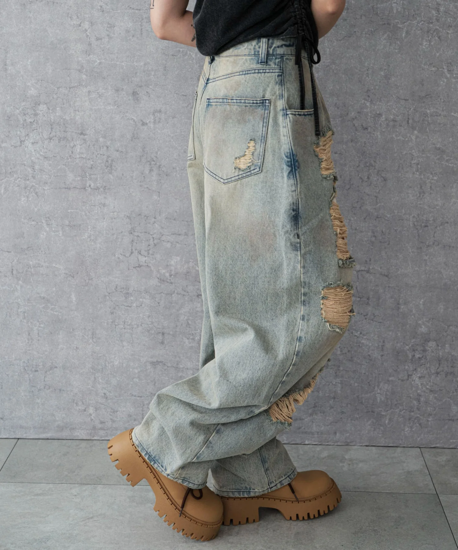 ヘビークラッシュデニムパンツ - Image 3