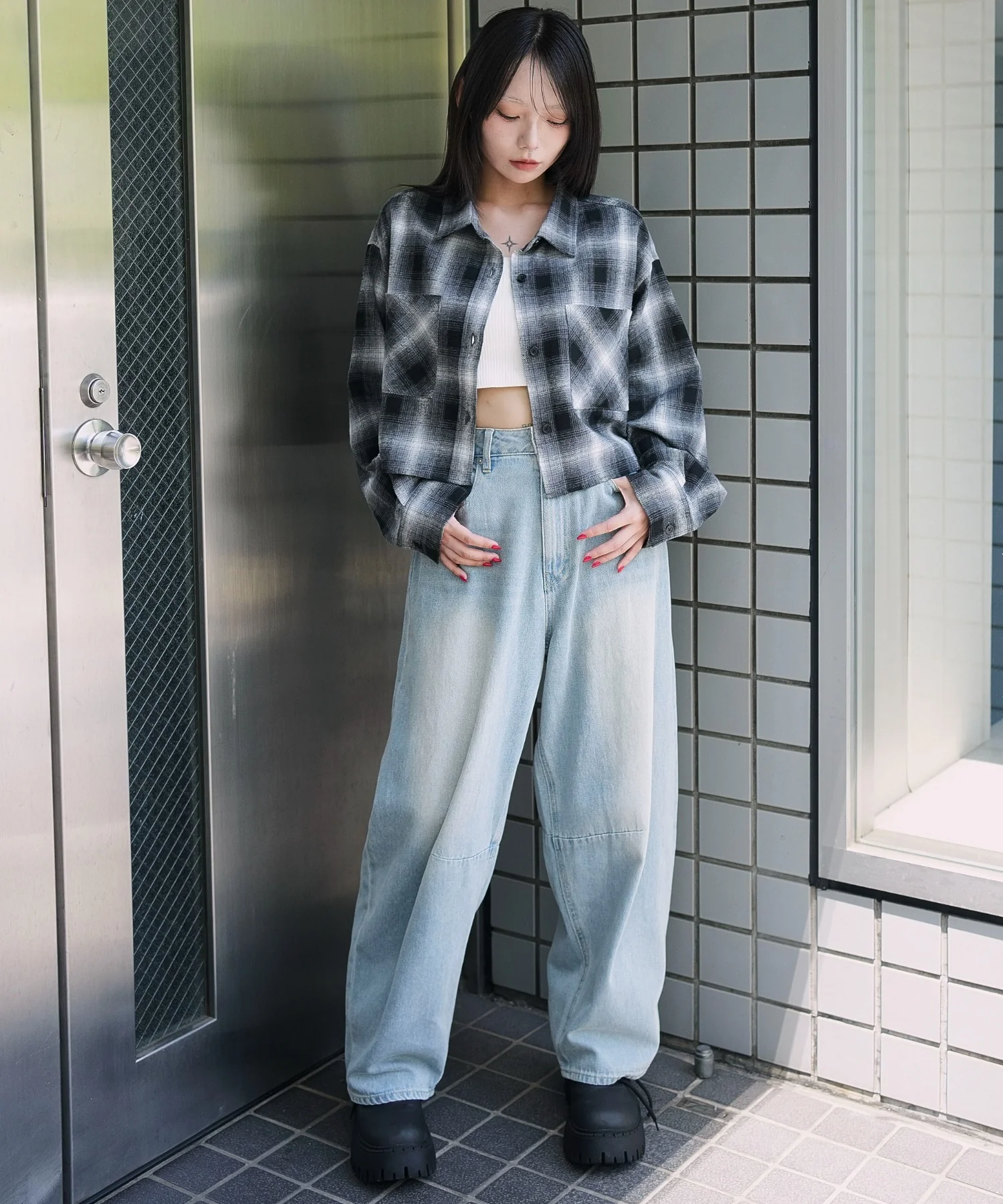 チェックショートネルシャツ - Image 4