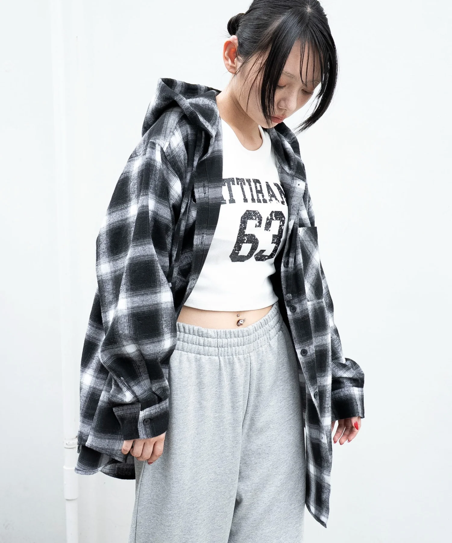 チェックフードBIGネルシャツ - Image 14
