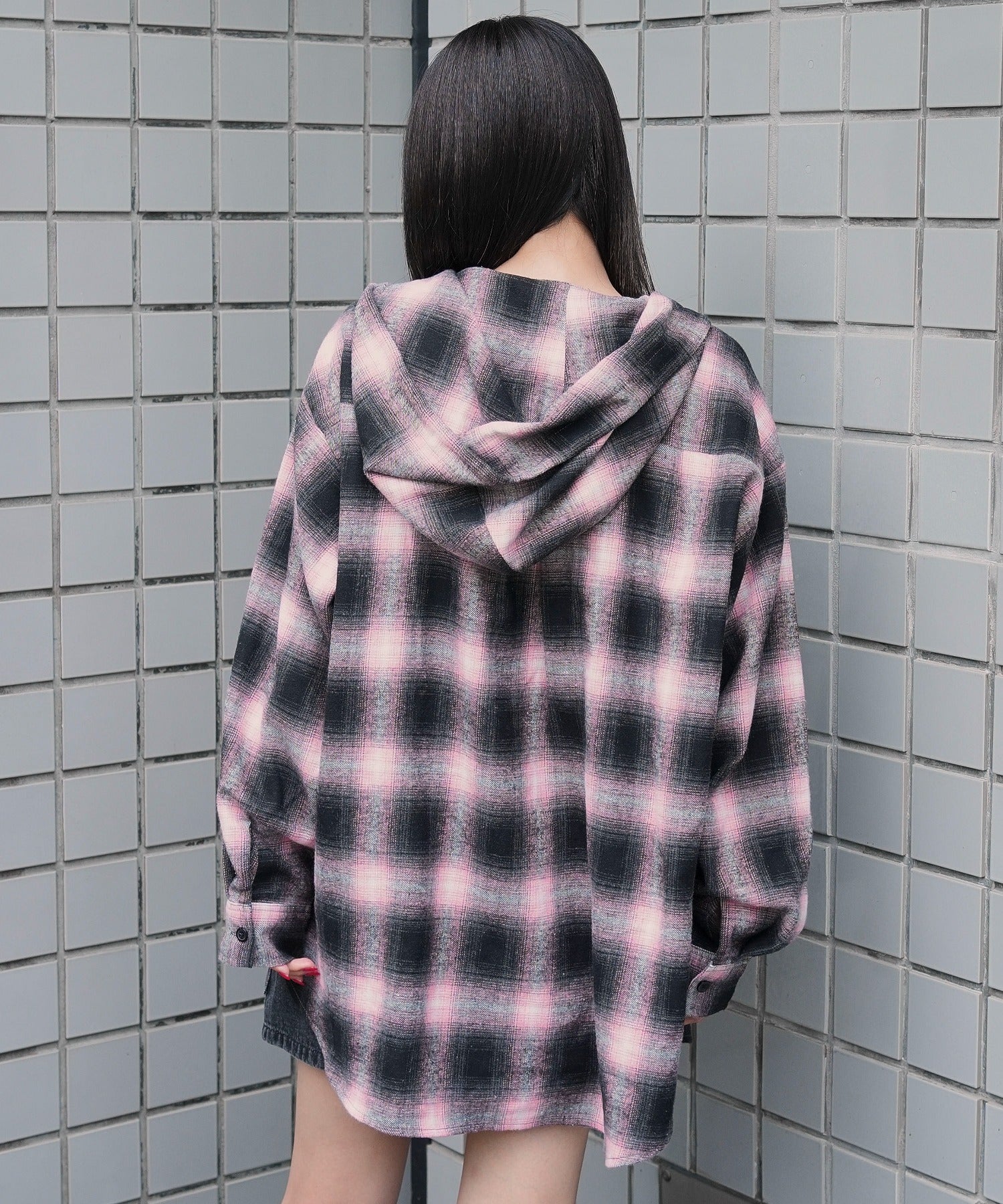 チェックフードBIGネルシャツ - Image 17
