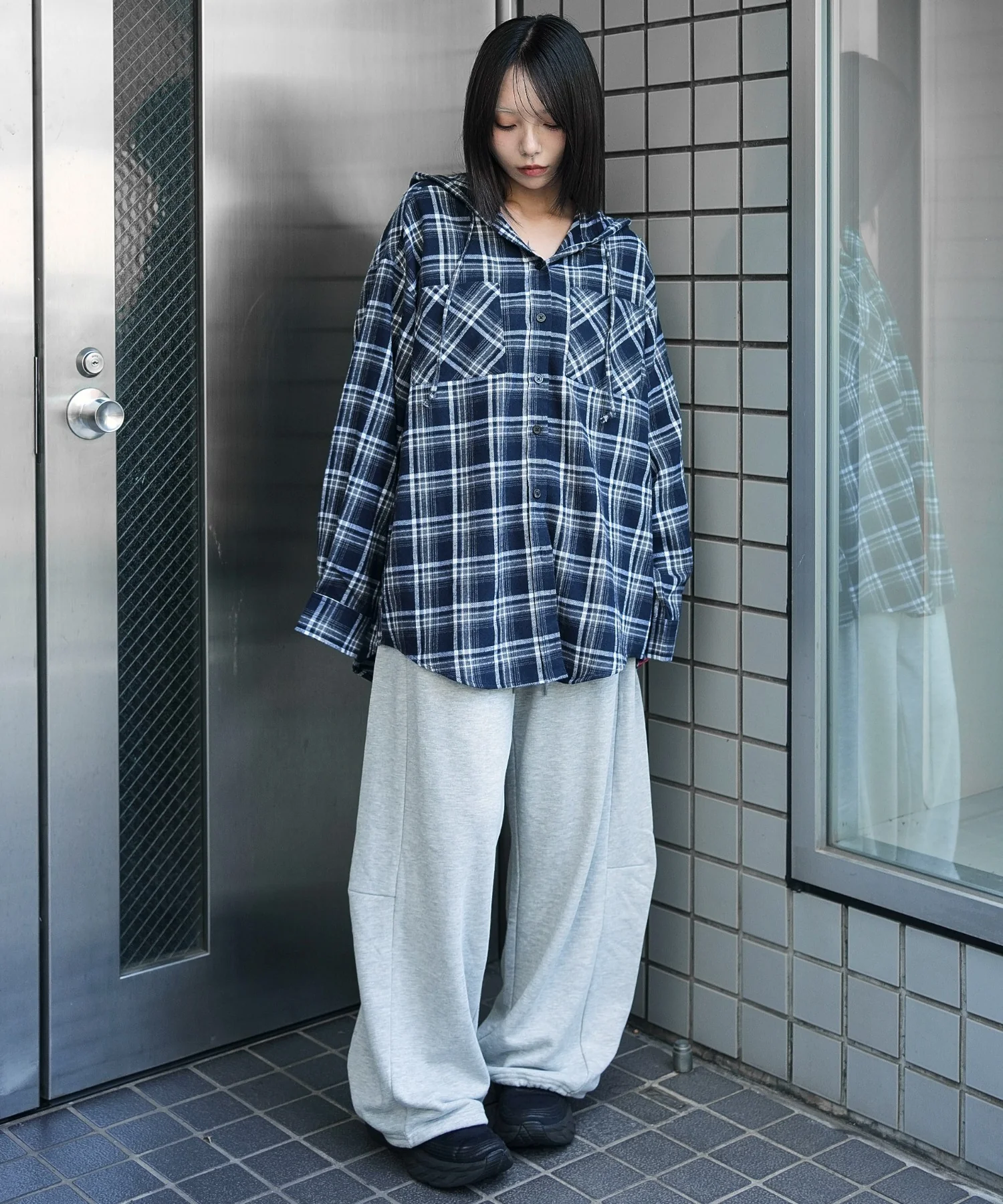 チェックフードBIGネルシャツ - Image 21