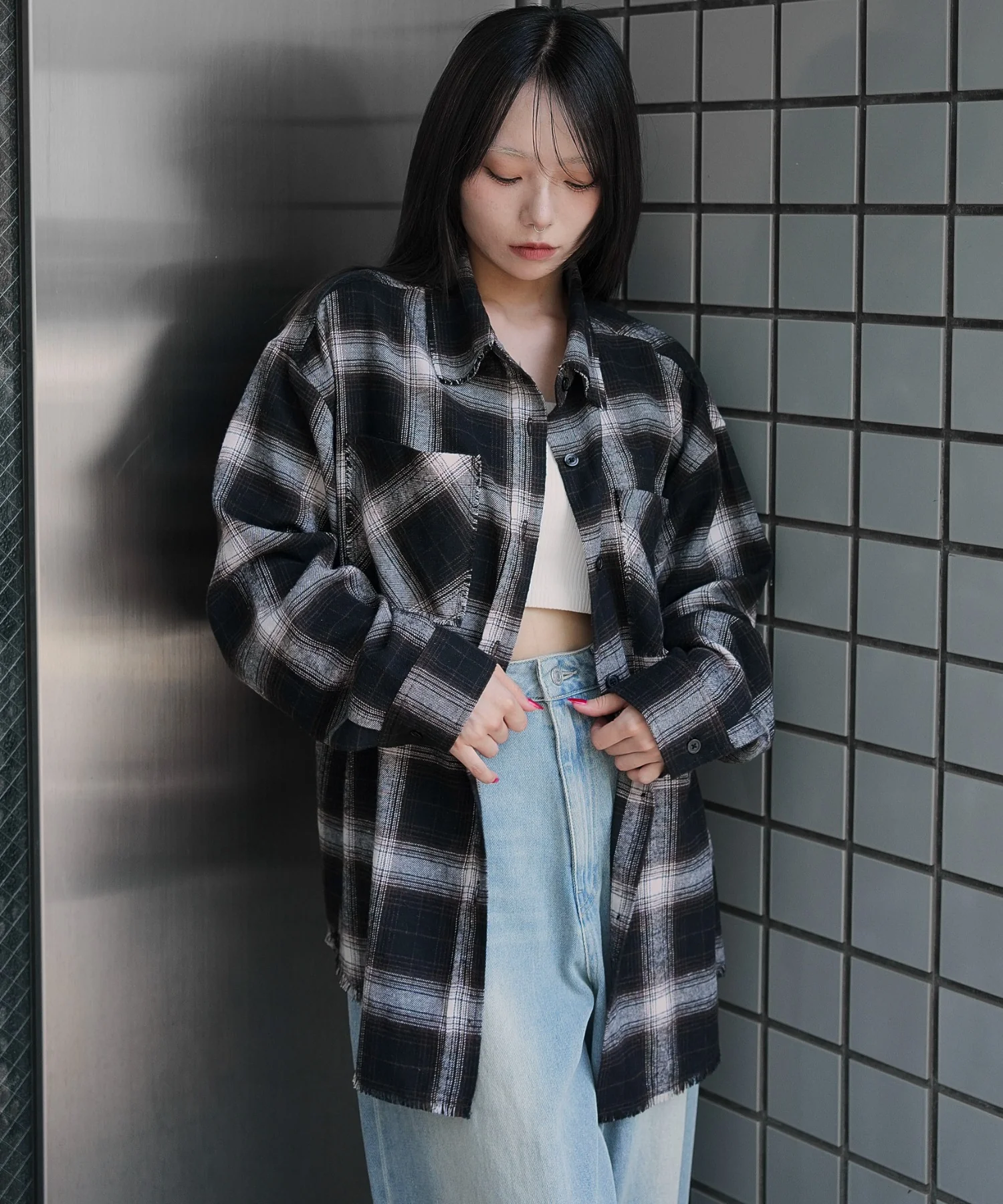 チェックBIGネルシャツ - Image 2