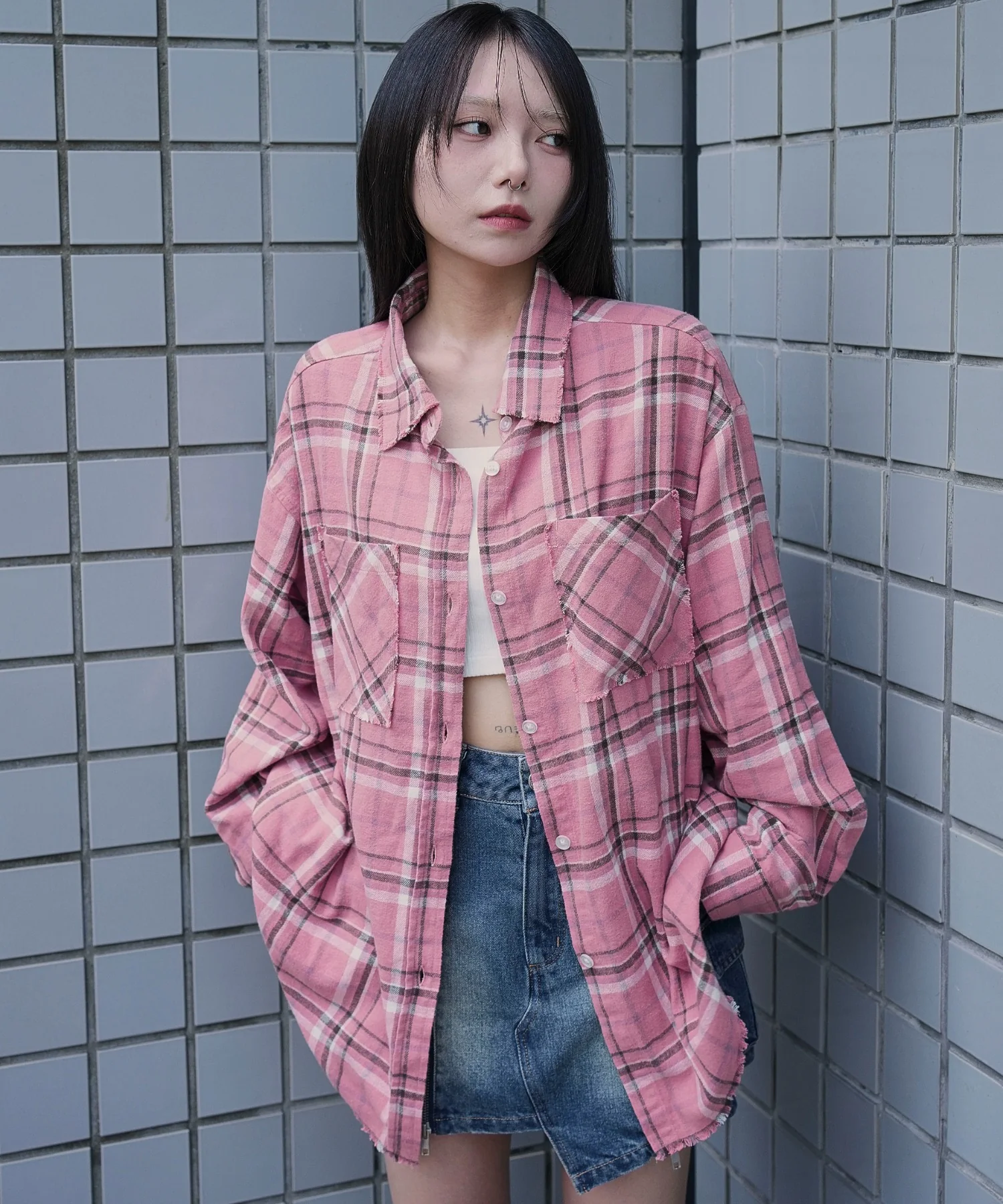 チェックBIGネルシャツ - Image 3