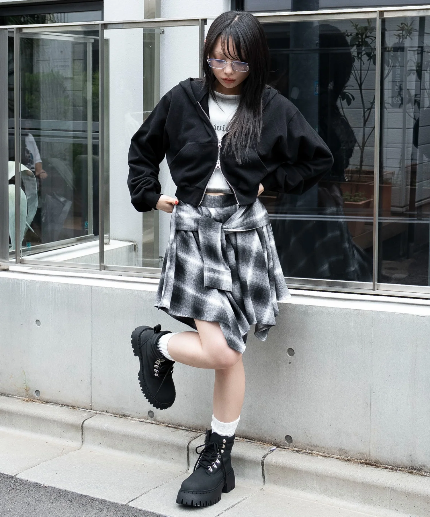 ネルシャツライクイレヘムミニスカート - Image 13