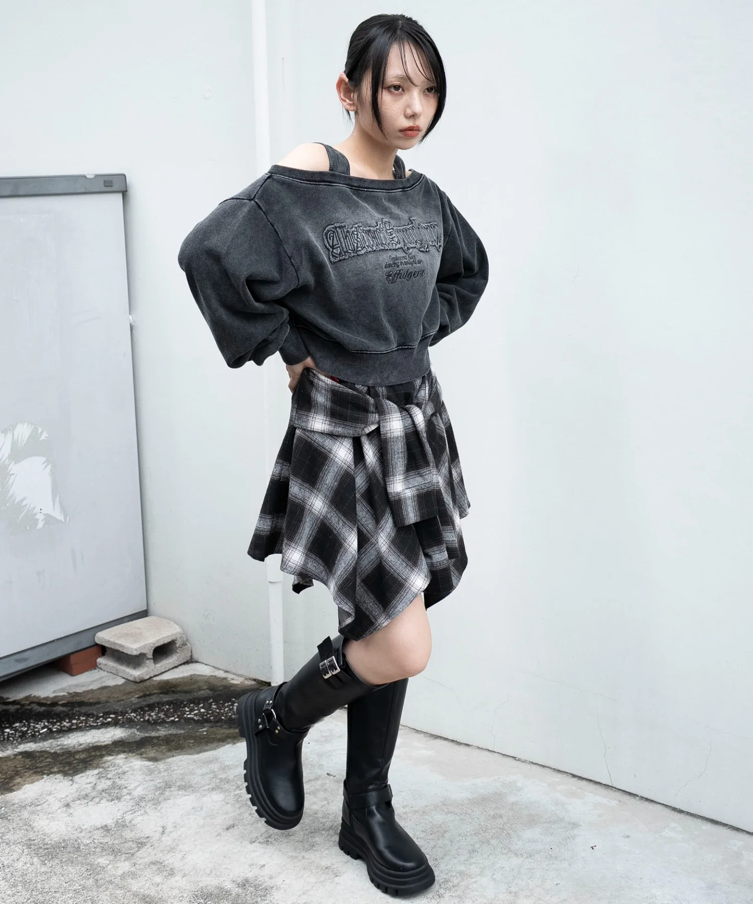ネルシャツライクイレヘムミニスカート - Image 18