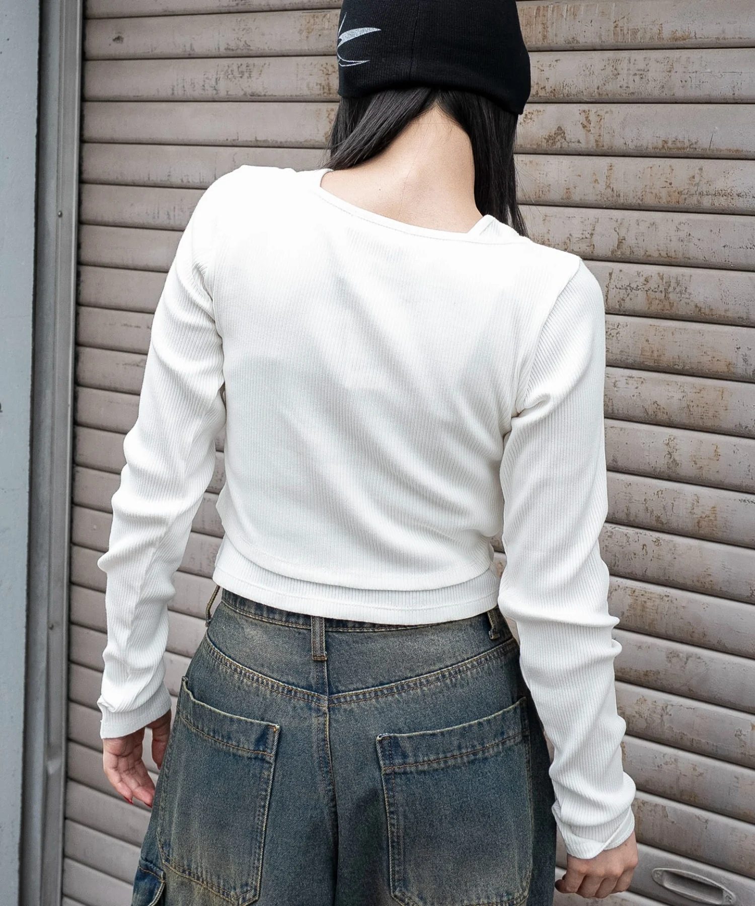 レイヤード風レースアップトップス - Image 11