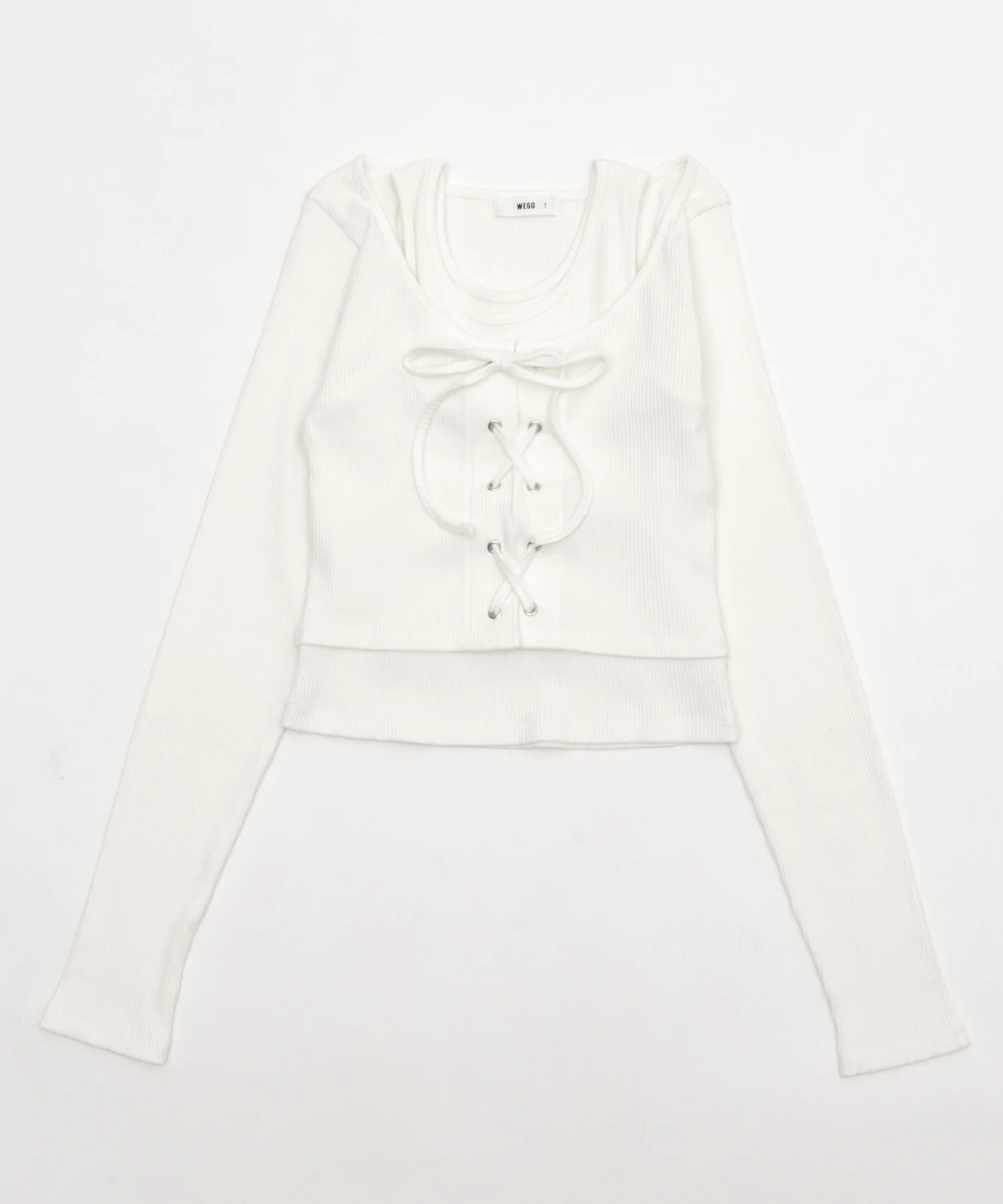 レイヤード風レースアップトップス - Image 17