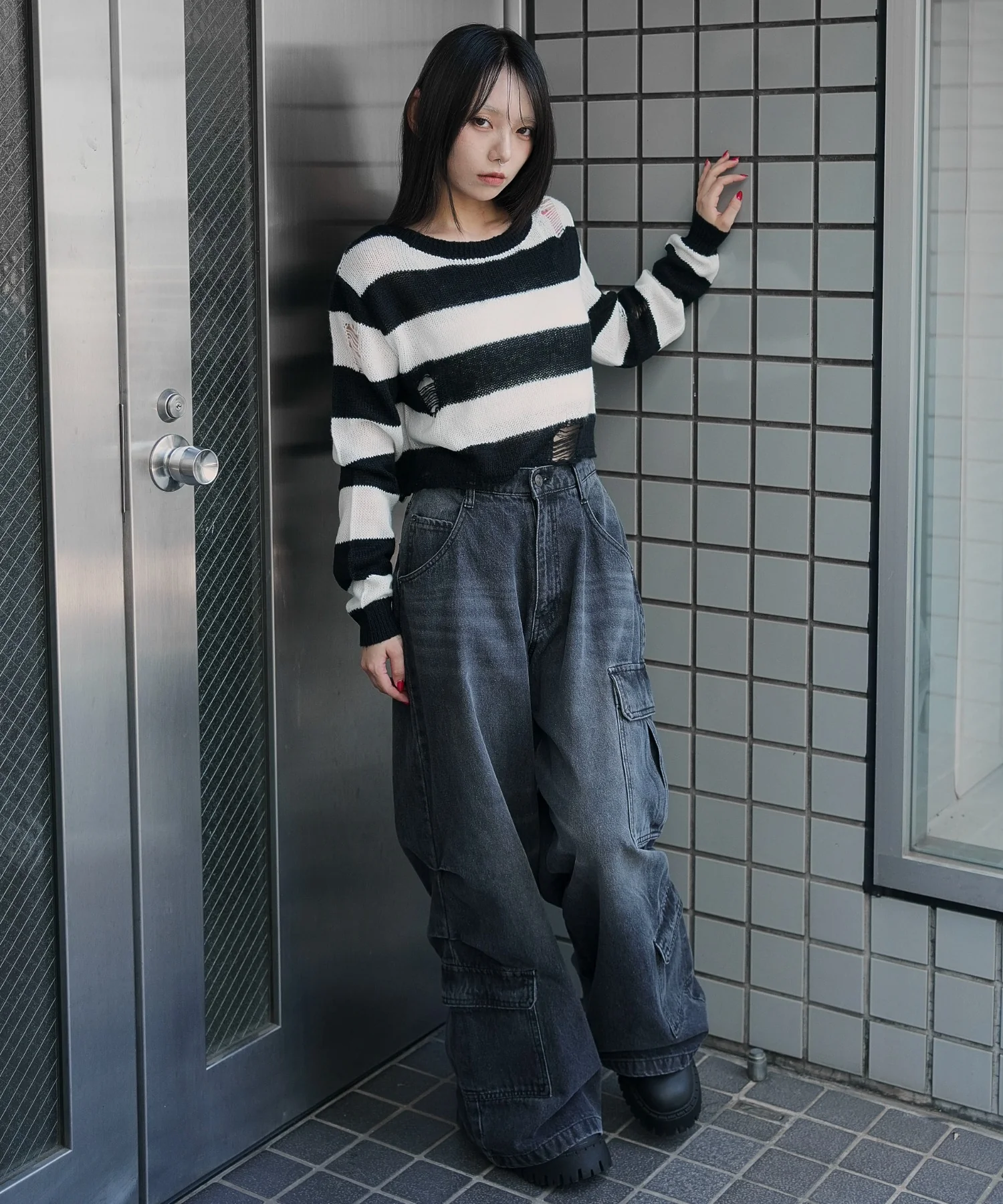 モヘアタッチダメージショートニット - Image 14