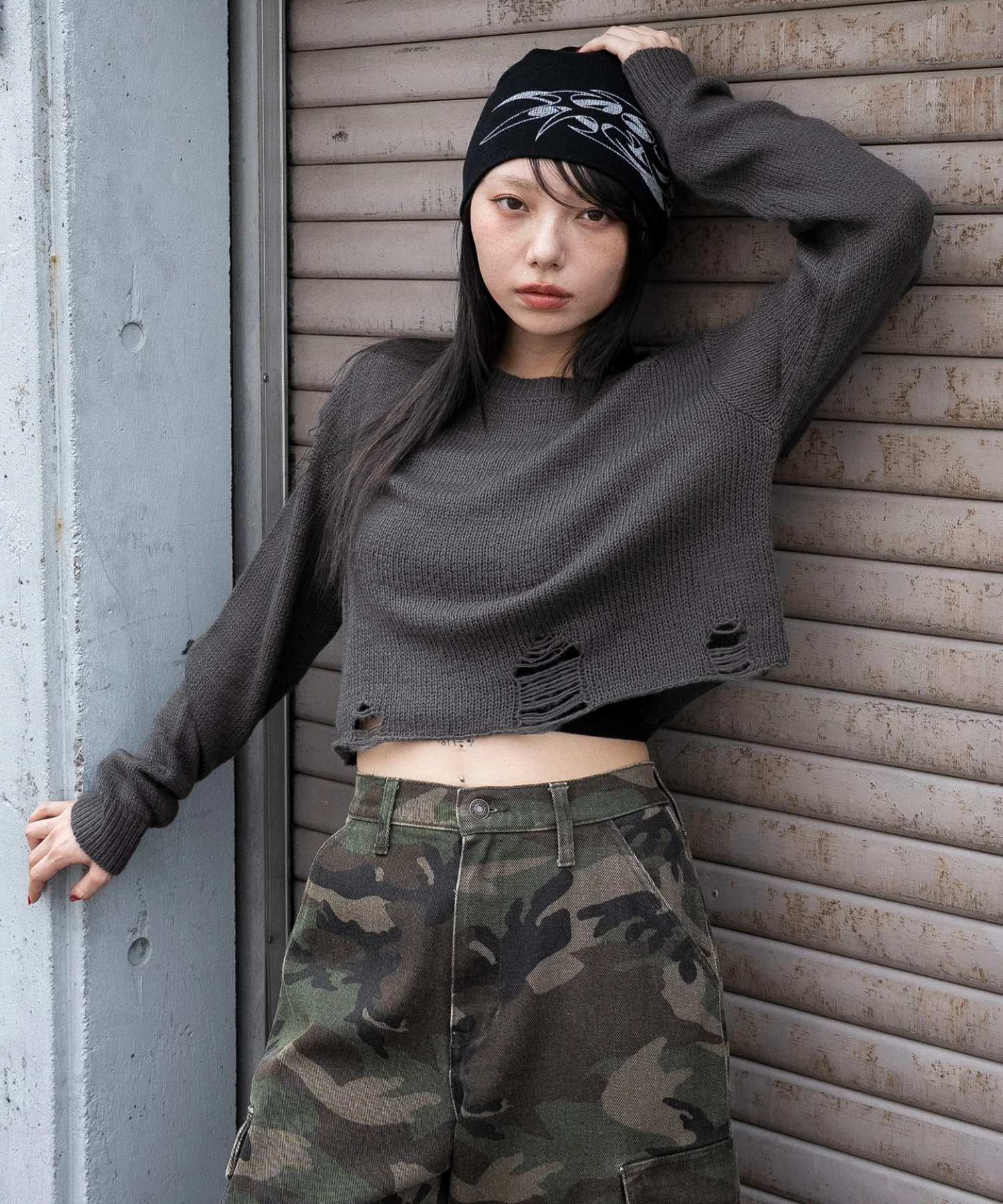 モヘアタッチダメージショートニット - Image 18