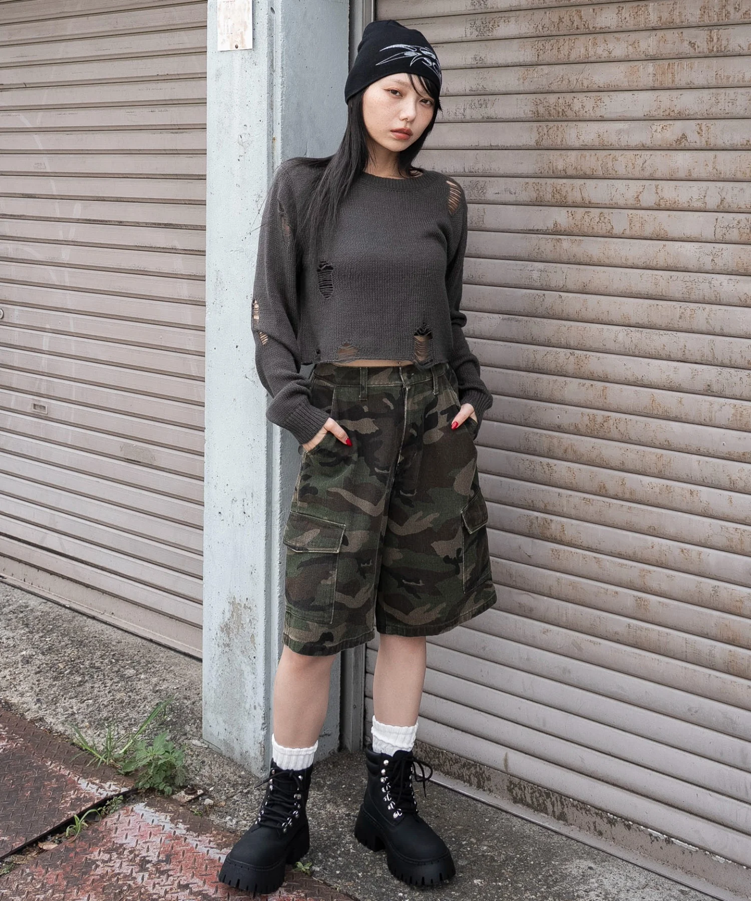 モヘアタッチダメージショートニット - Image 20