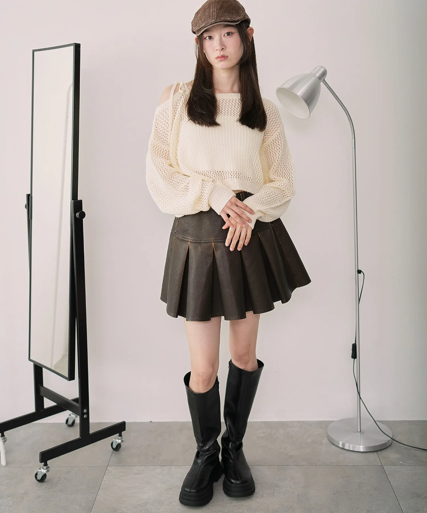 モヘアタッチ2WAYワンショルニット - Image 13