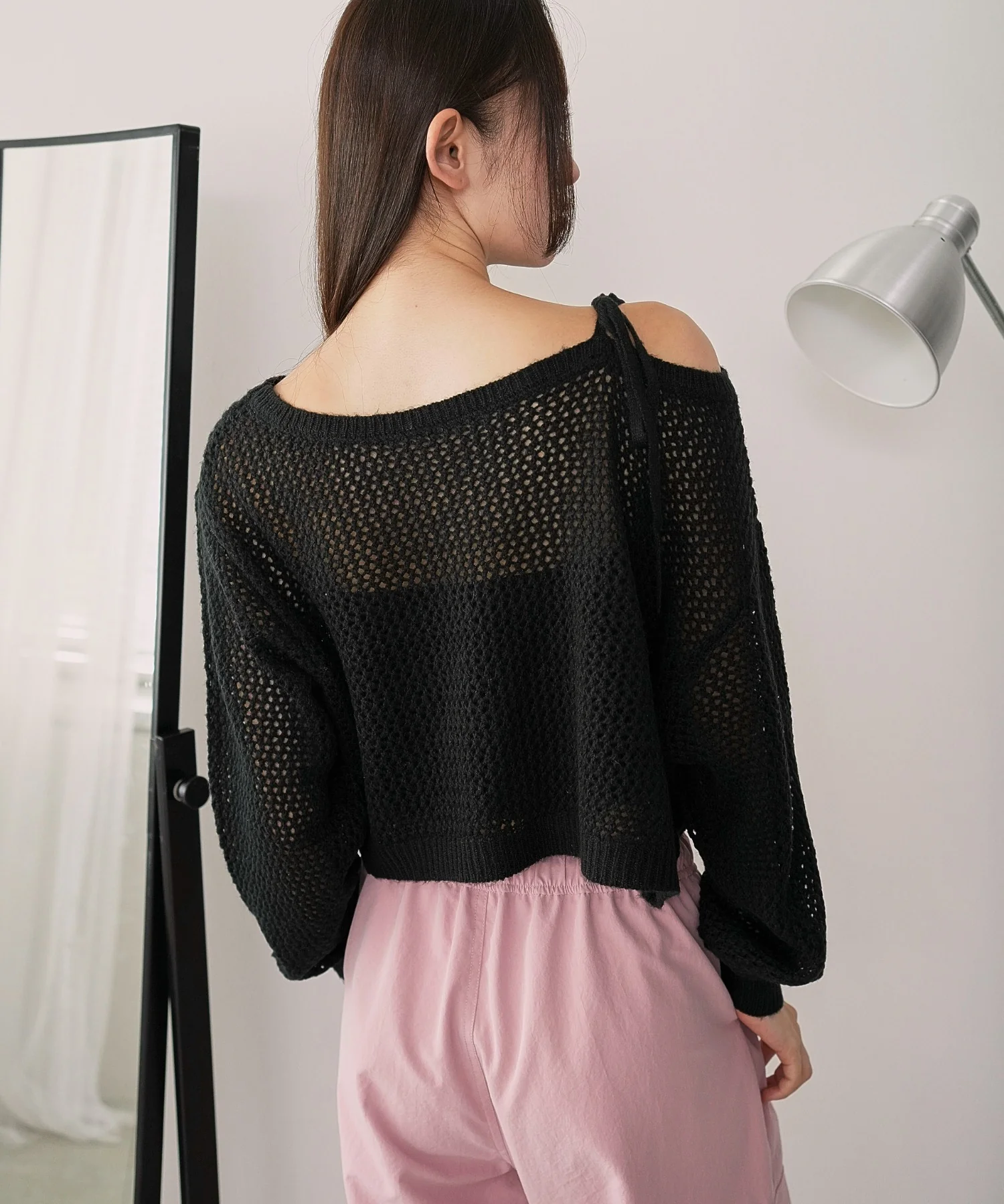 モヘアタッチ2WAYワンショルニット - Image 18