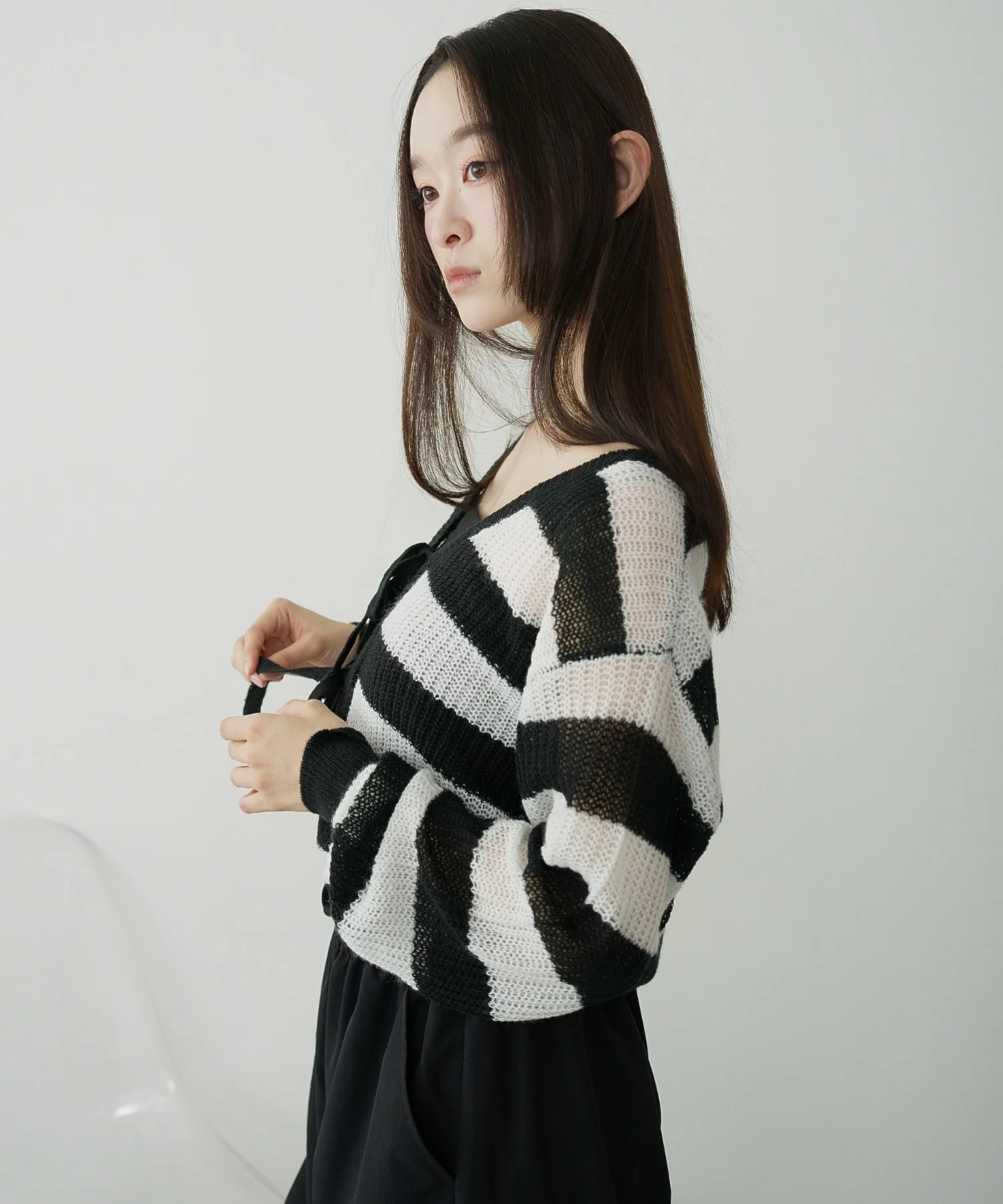 モヘアタッチ2WAYリボンカーデ - Image 35
