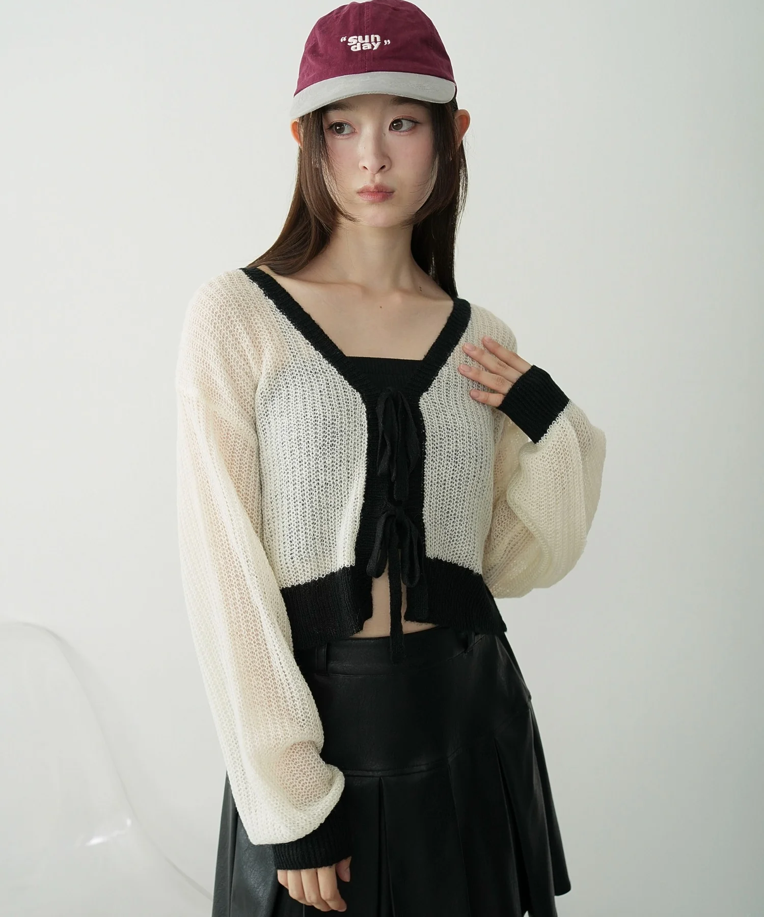 モヘアタッチ2WAYリボンカーデ - Image 39