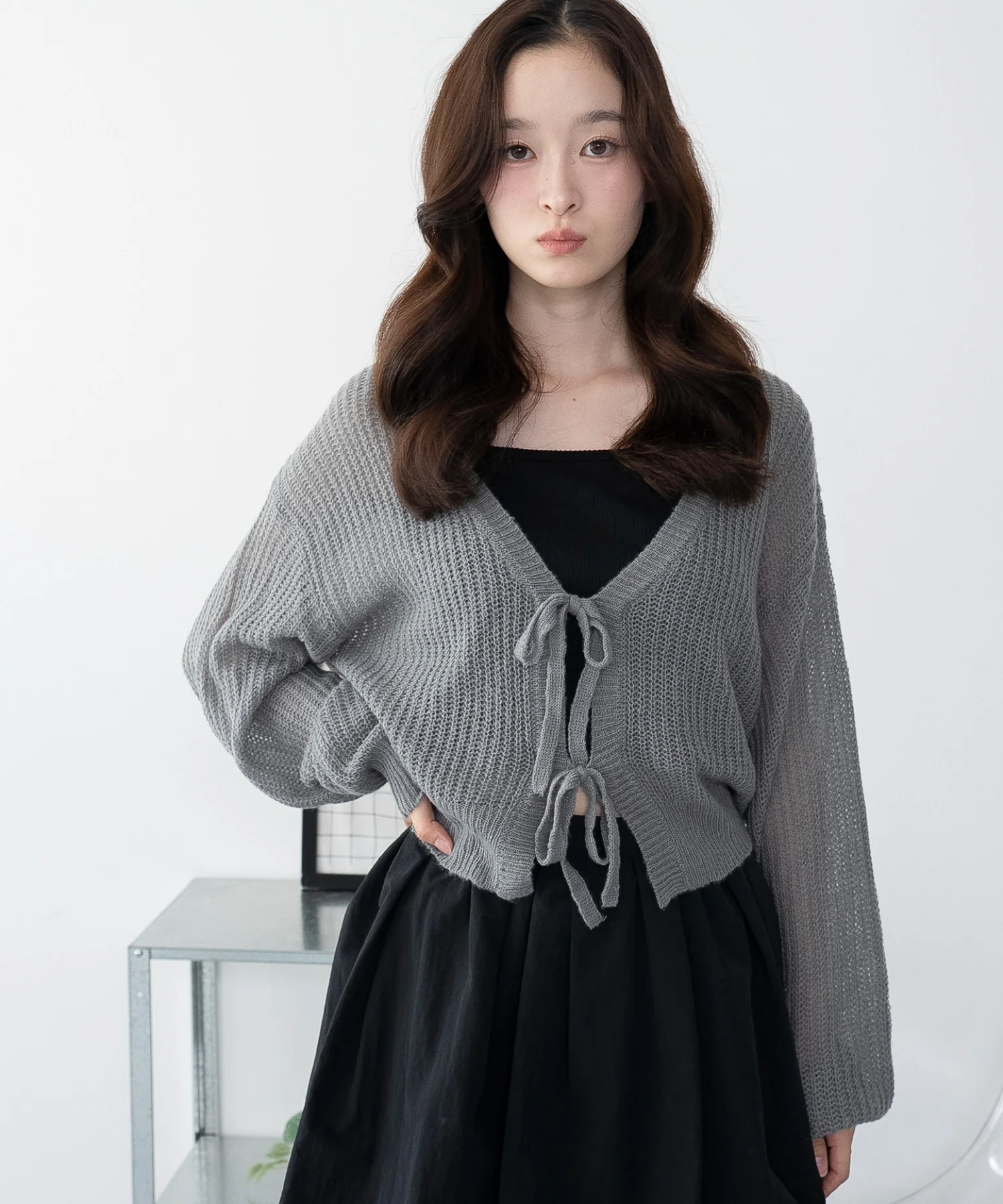 モヘアタッチ2WAYリボンカーデ - Image 43