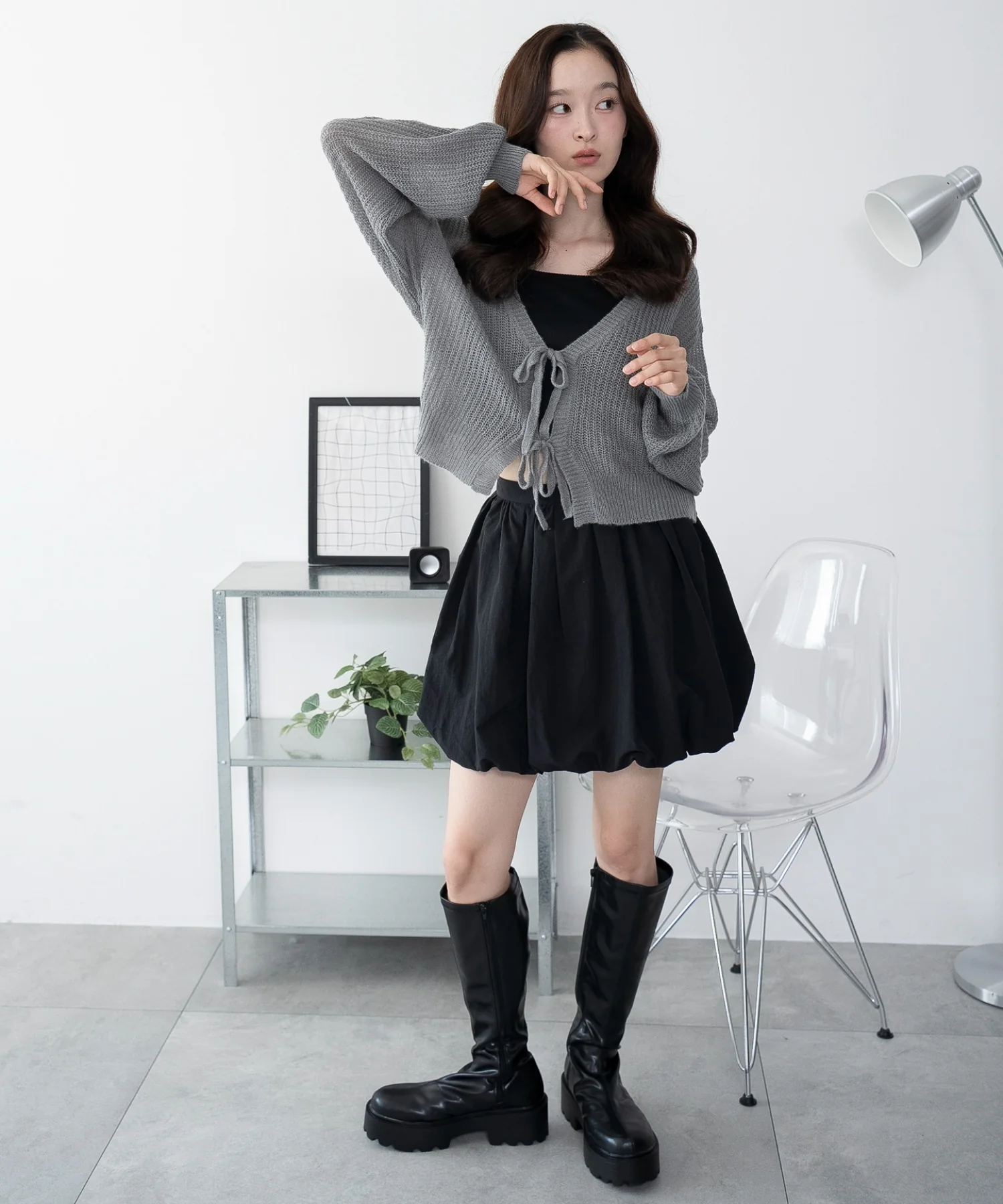 モヘアタッチ2WAYリボンカーデ - Image 45