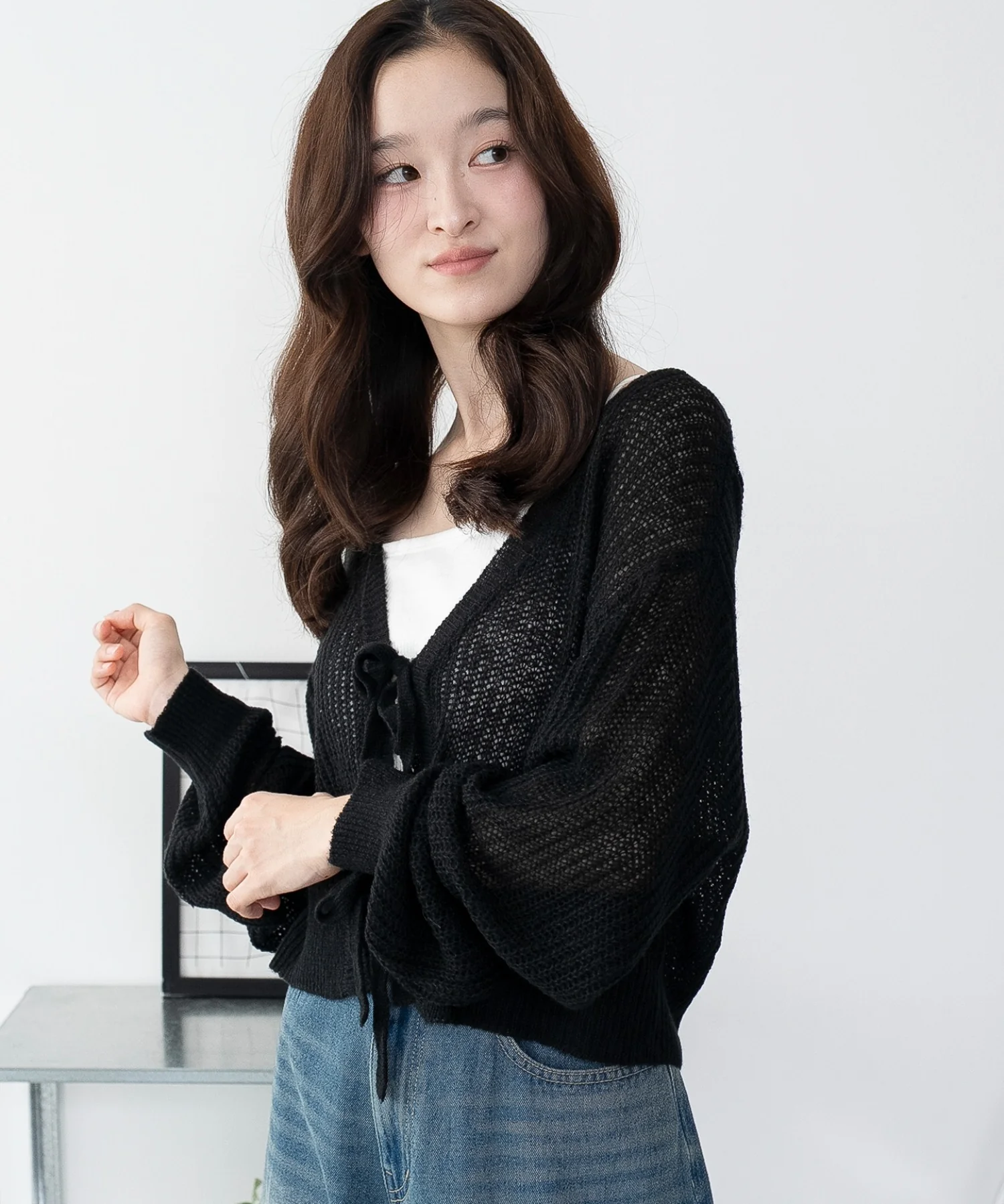 モヘアタッチ2WAYリボンカーデ - Image 48