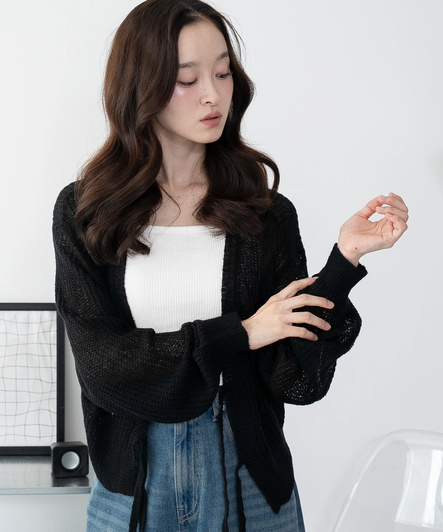 モヘアタッチ2WAYリボンカーデ - Image 7