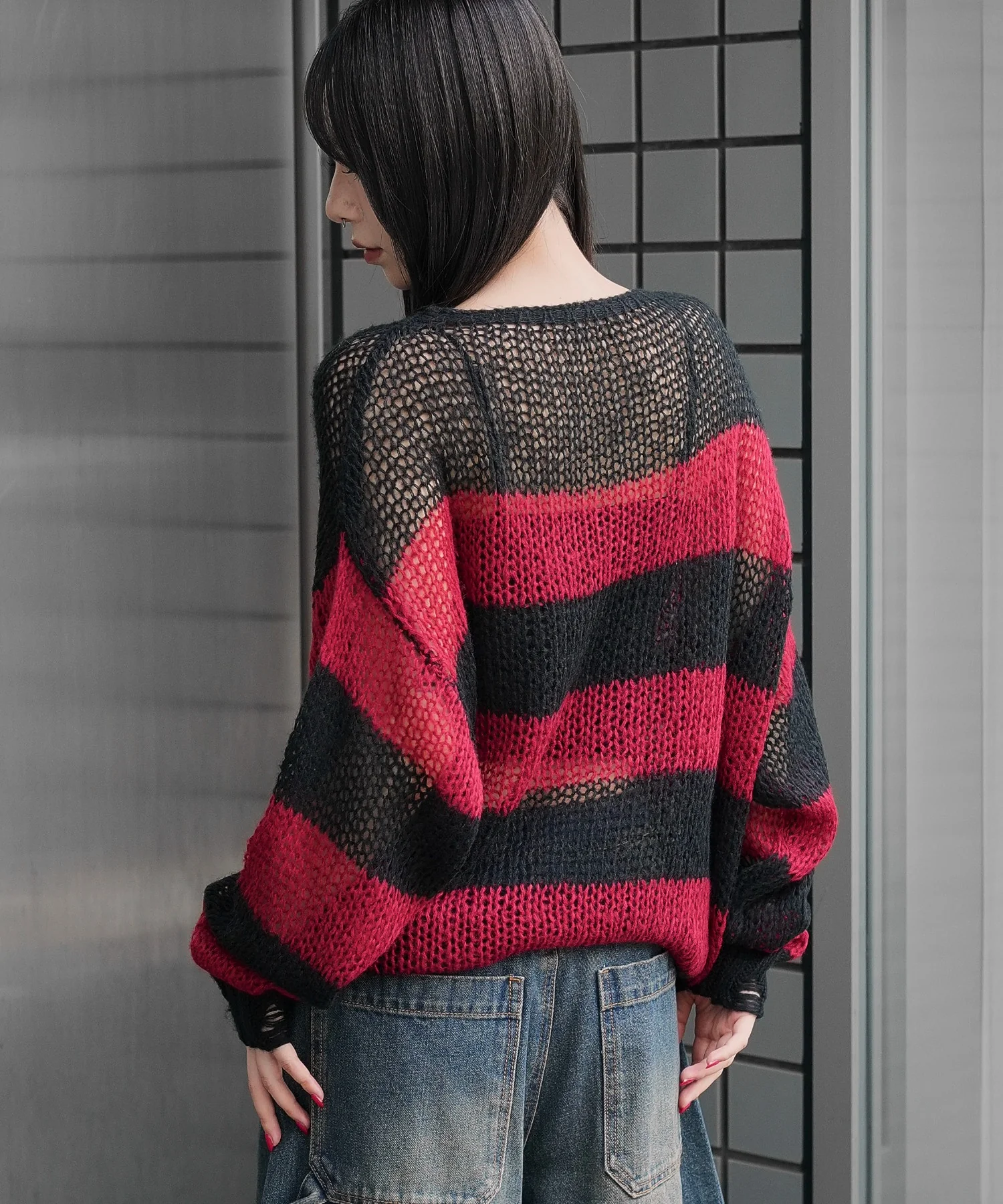 モヘアタッチボーダーBIGニット - Image 12