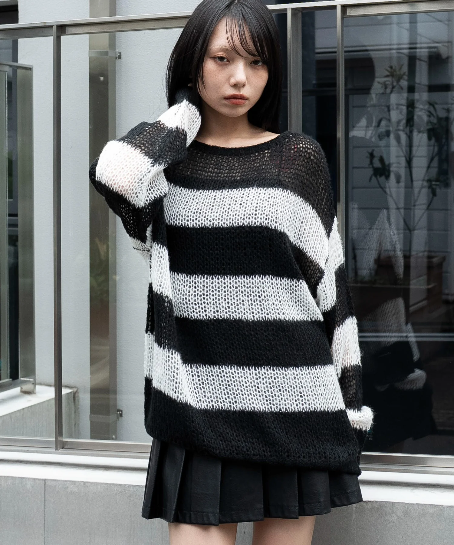 モヘアタッチボーダーBIGニット - Image 19