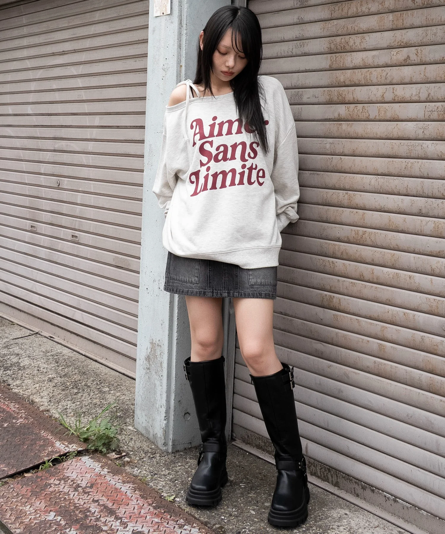 2WAYグラフィックワンショルBIGスウェット - Image 13