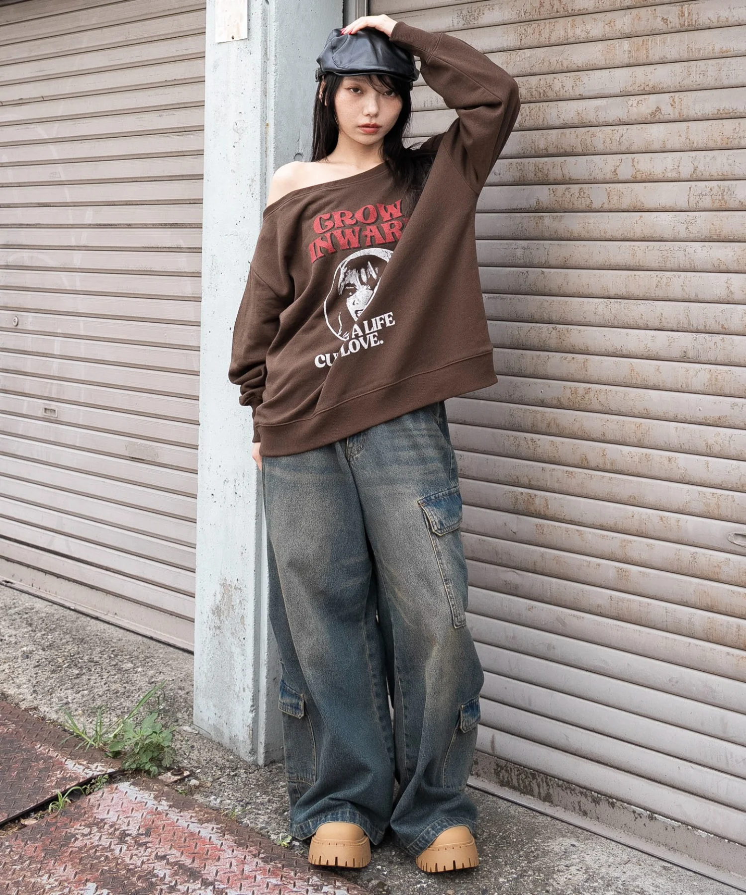 2WAYグラフィックワンショルBIGスウェット - Image 28