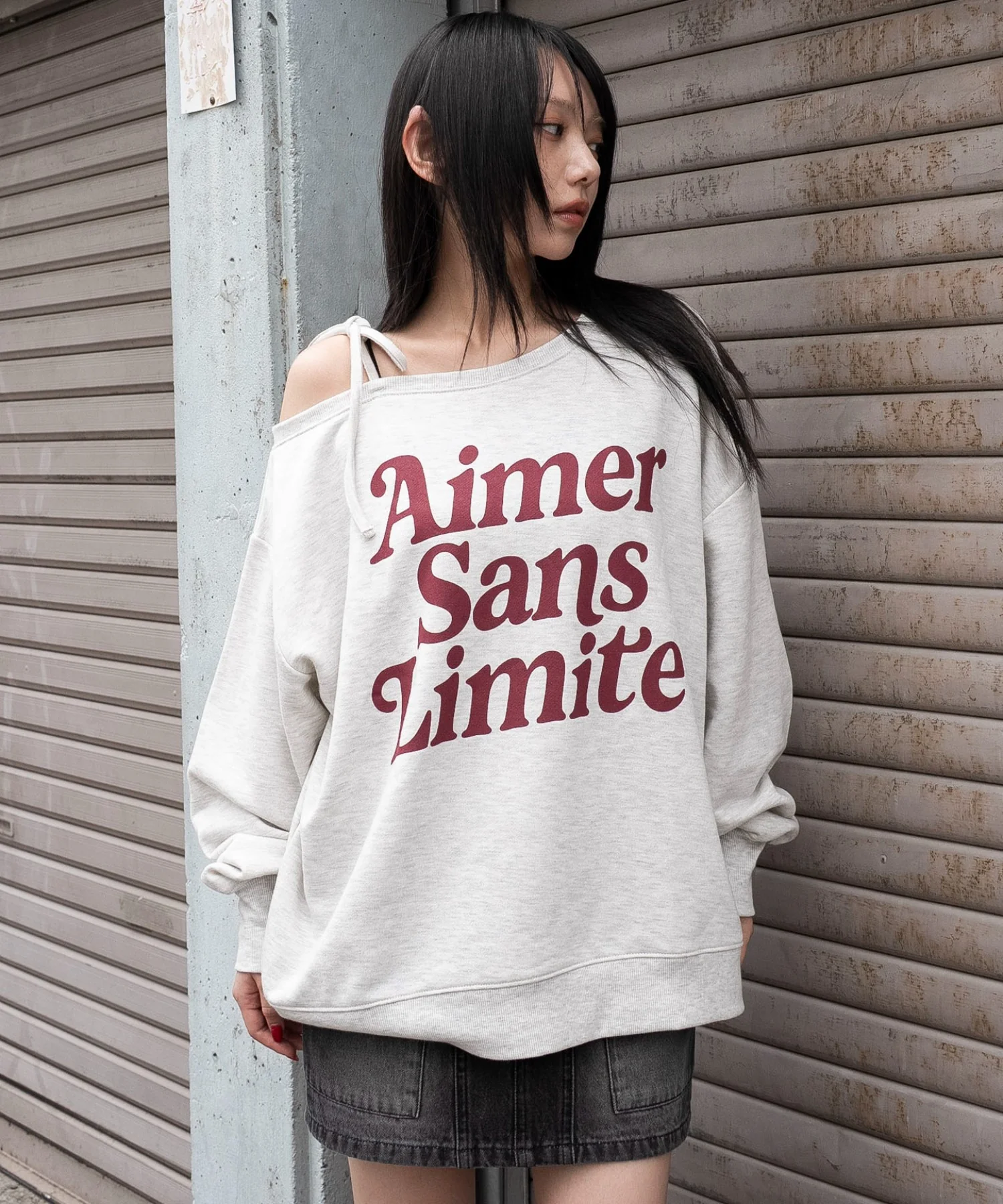 2WAYグラフィックワンショルBIGスウェット - Image 4