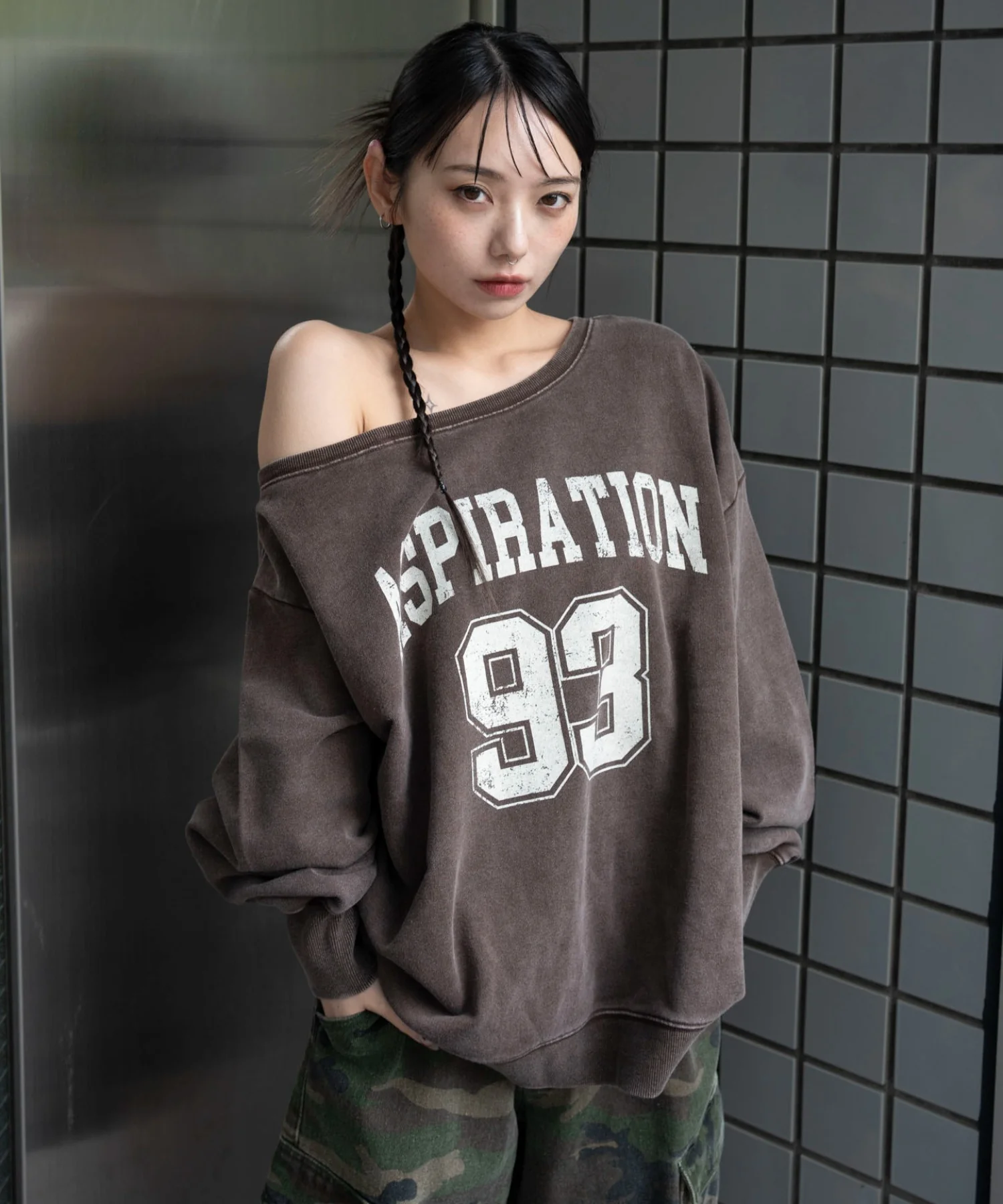 2WAYグラフィックワンショルBIGスウェット - Image 42