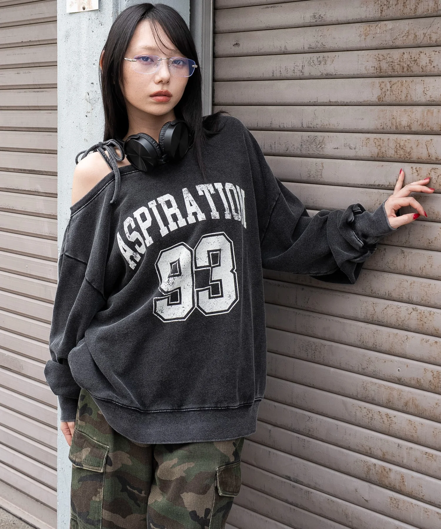 2WAYグラフィックワンショルBIGスウェット - Image 5