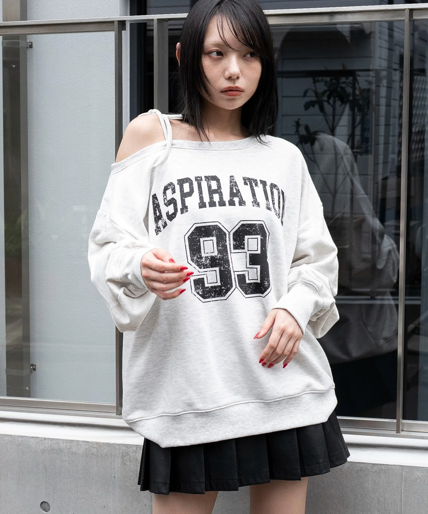 2WAYグラフィックワンショルBIGスウェット - Image 7
