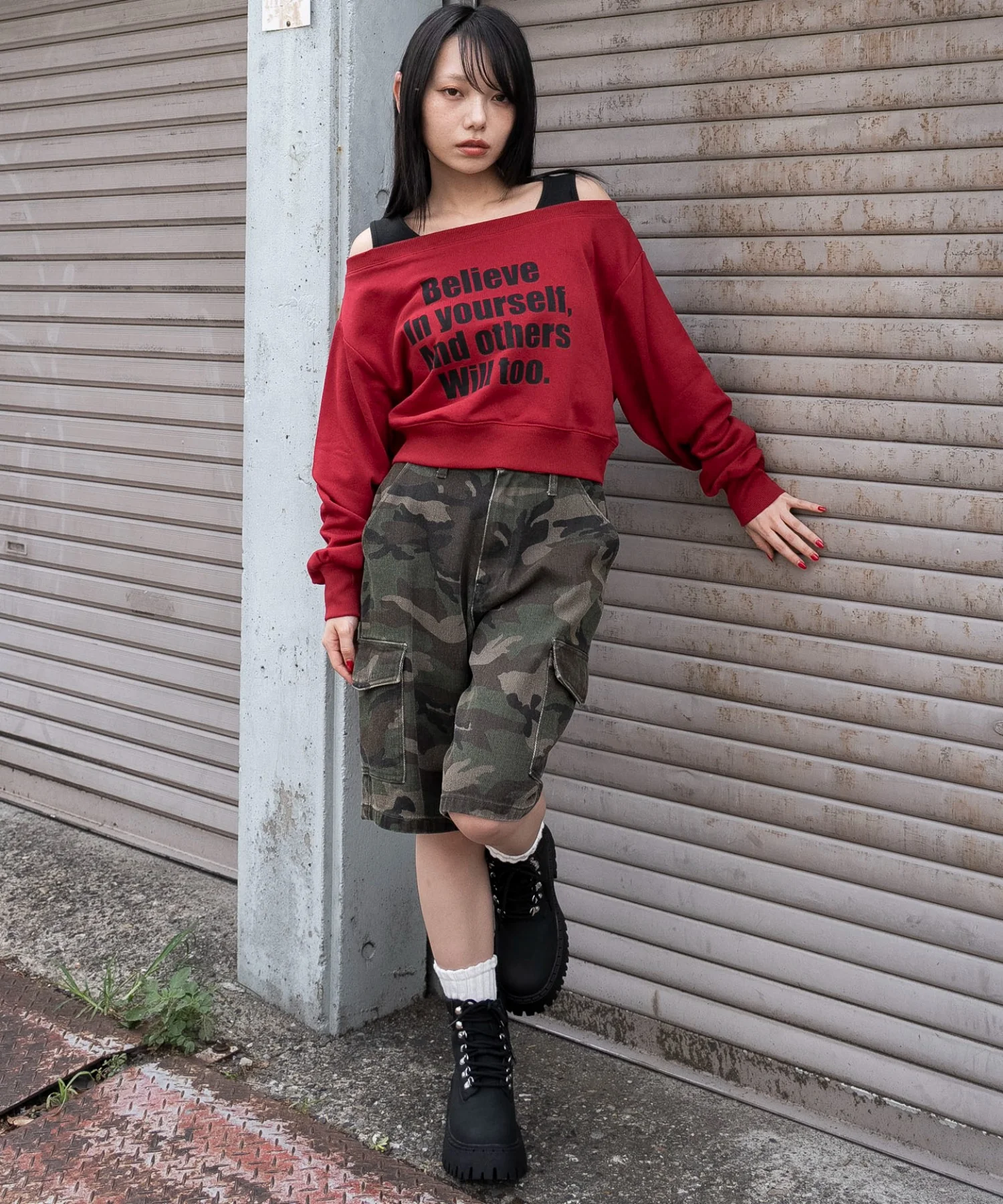 ドッキングオフショルショートスウェット - Image 15