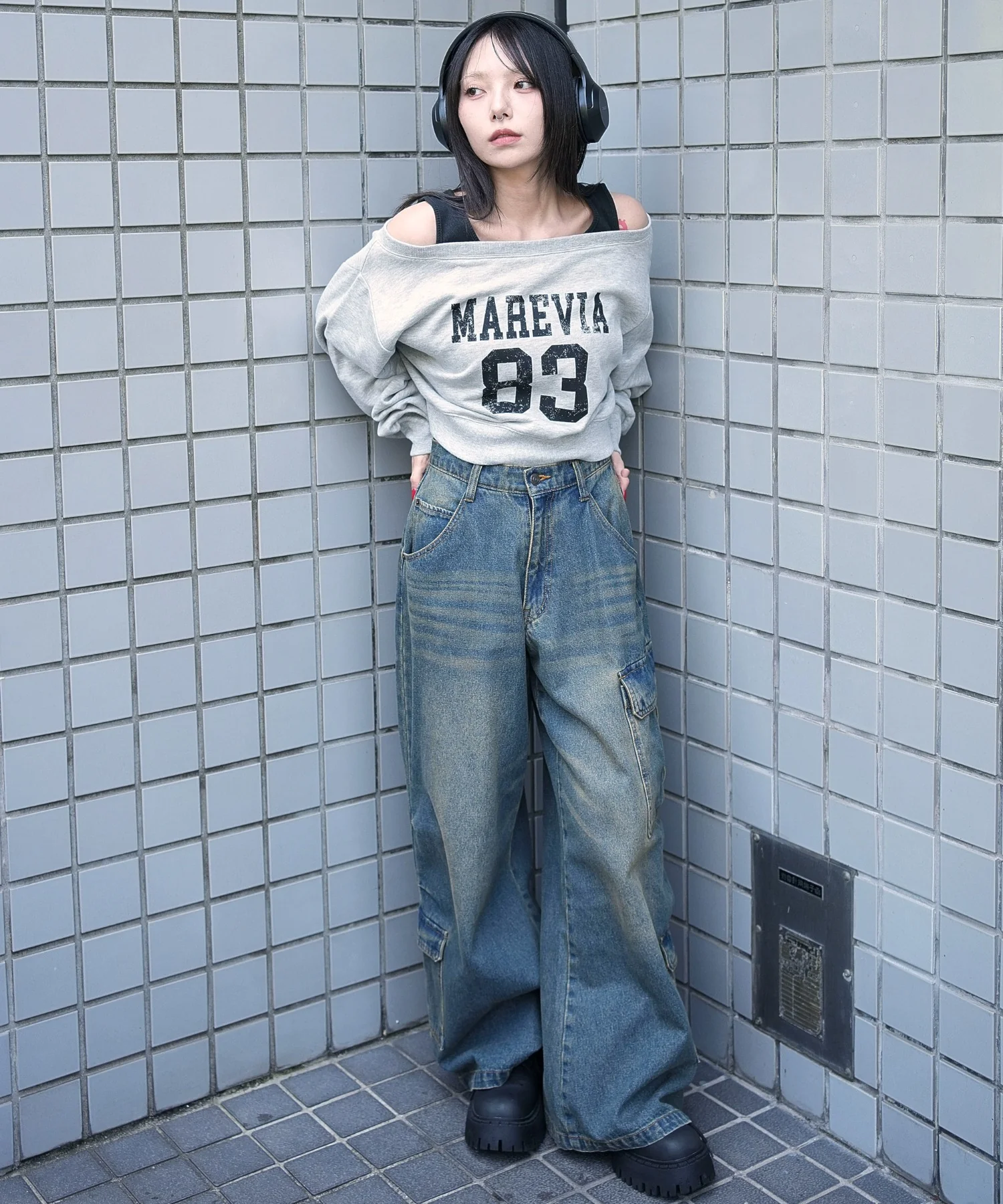 ドッキングオフショルショートスウェット - Image 6
