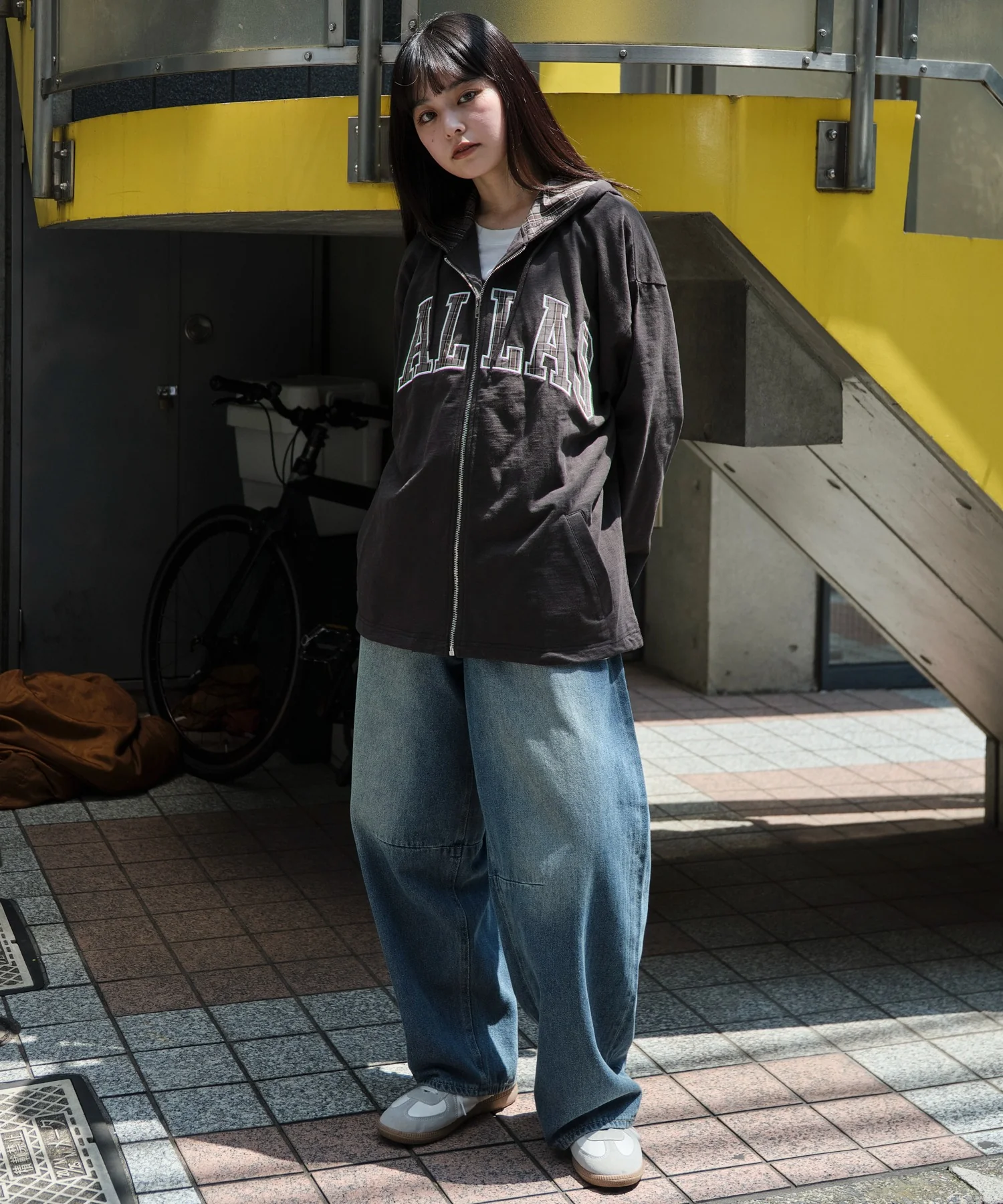 スラブチェックロゴジップパーカー - Image 21