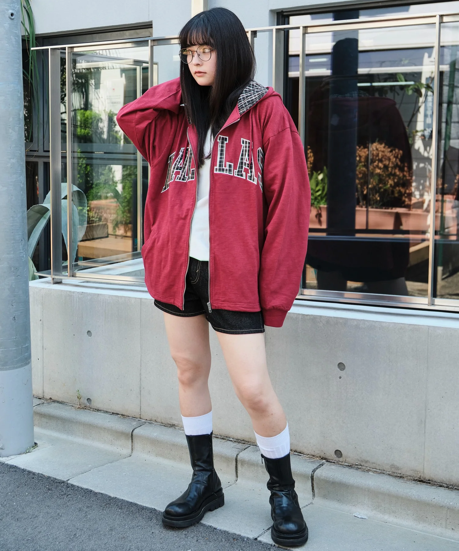スラブチェックロゴジップパーカー - Image 29