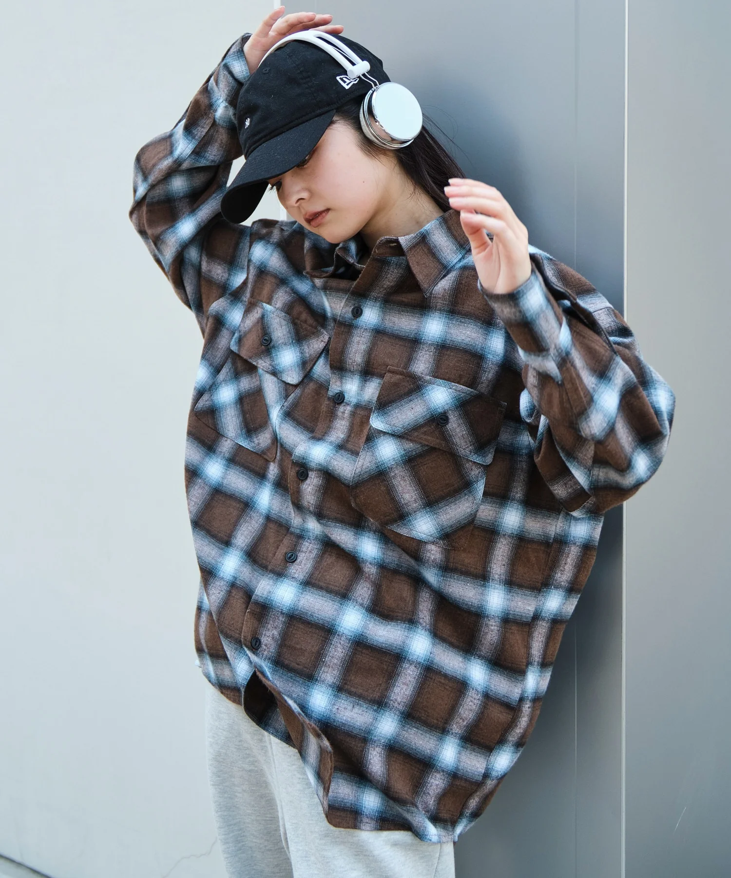 オンブレチェックネルシャツ（LS） - Image 3