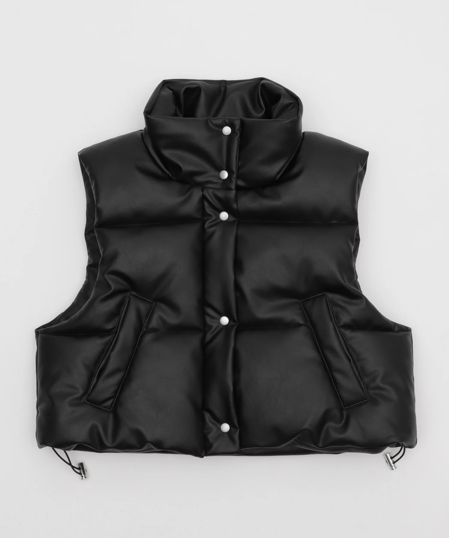 PUパファーショートベスト - Image 11