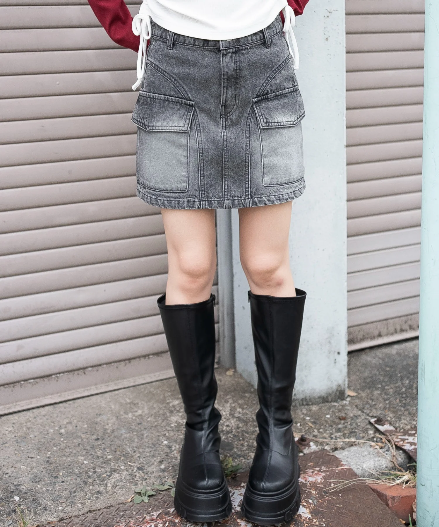 ヴィンテージウォッシュカーゴミニスカート - Image 18