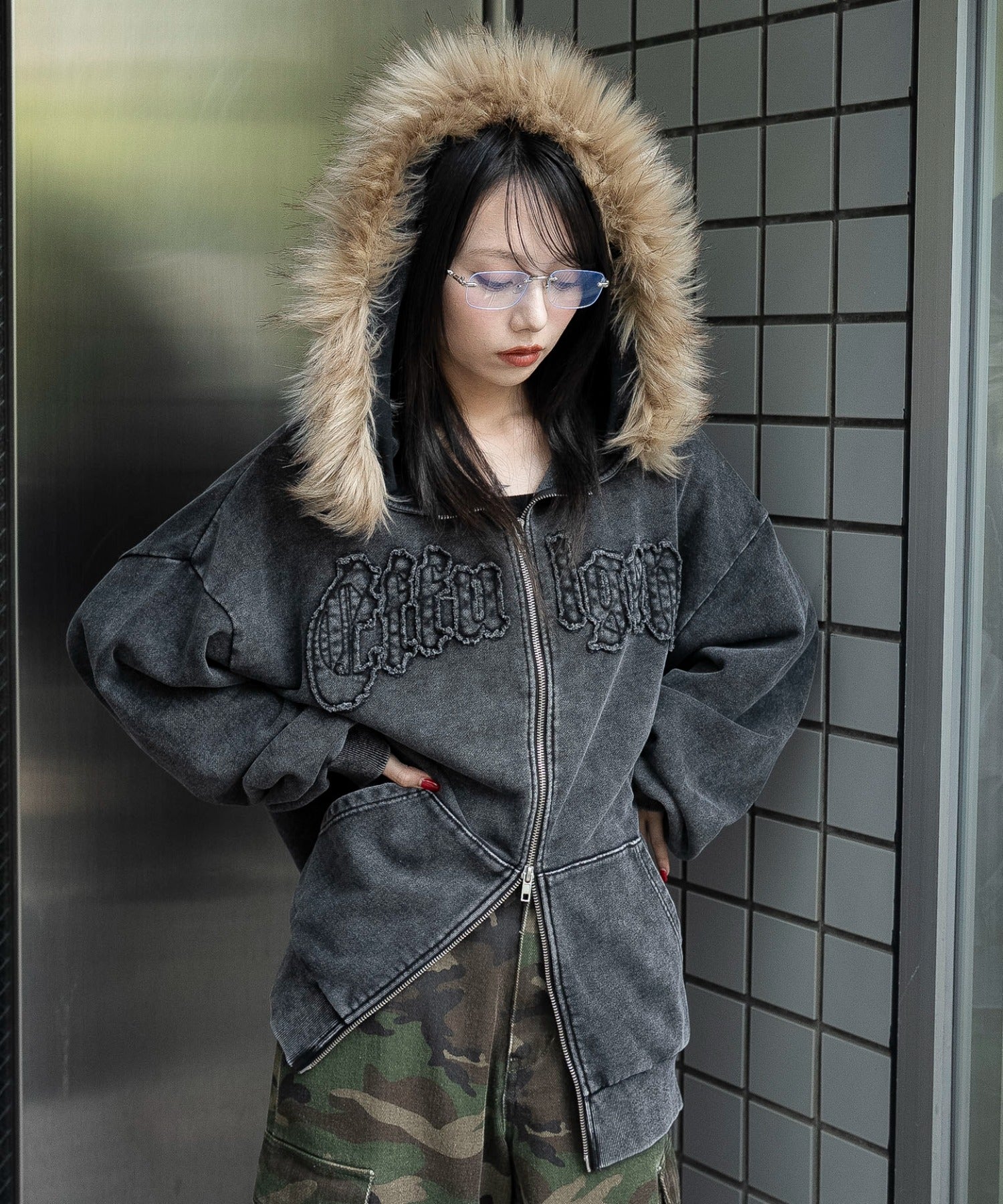 ファーフードBIGZIPパーカー - Image 10