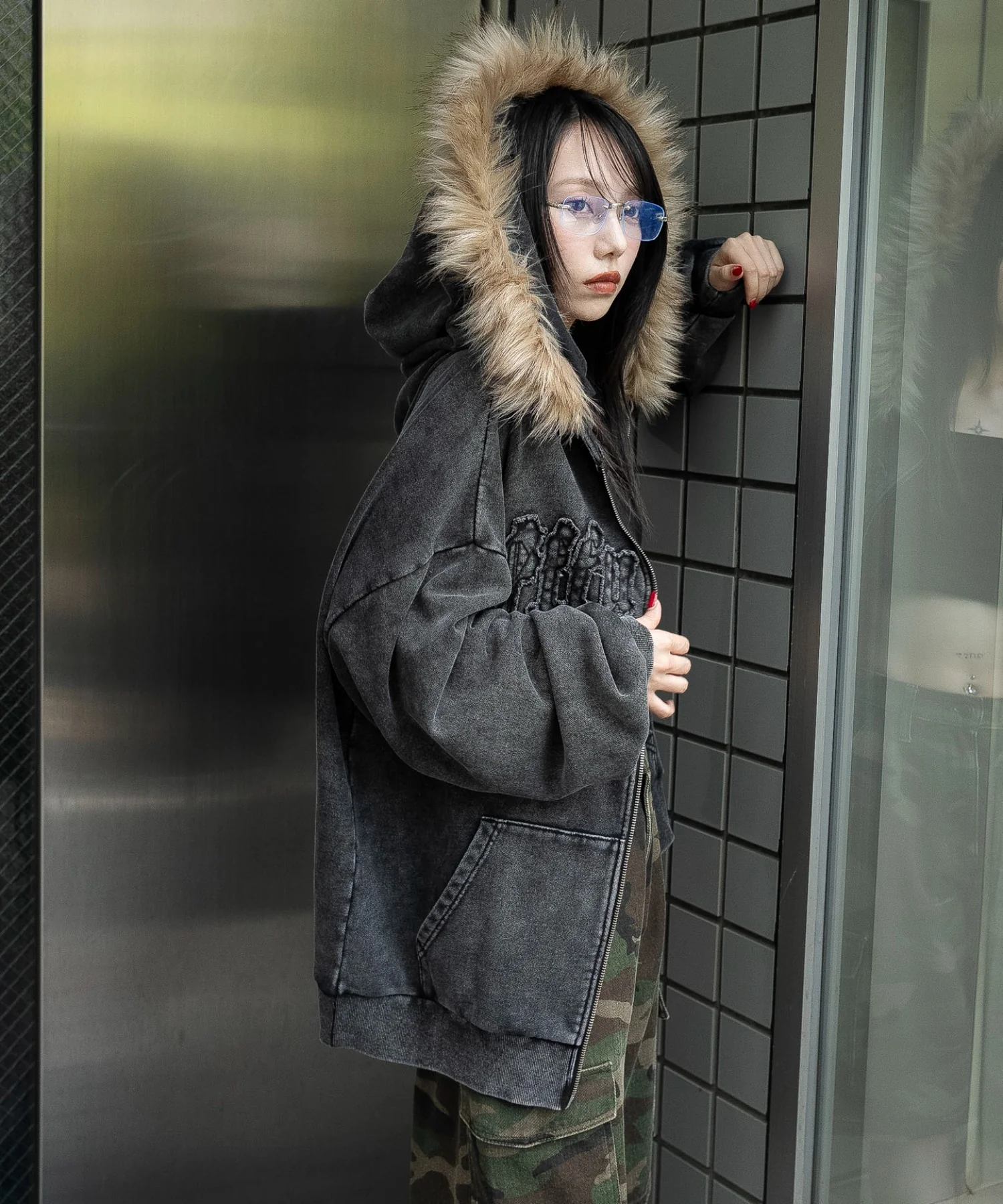 ファーフードBIGZIPパーカー - Image 11