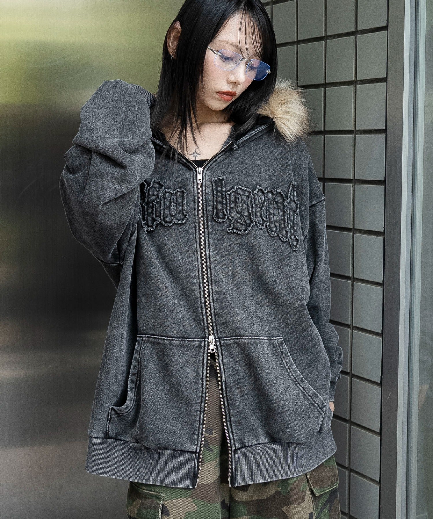 ファーフードBIGZIPパーカー - Image 12