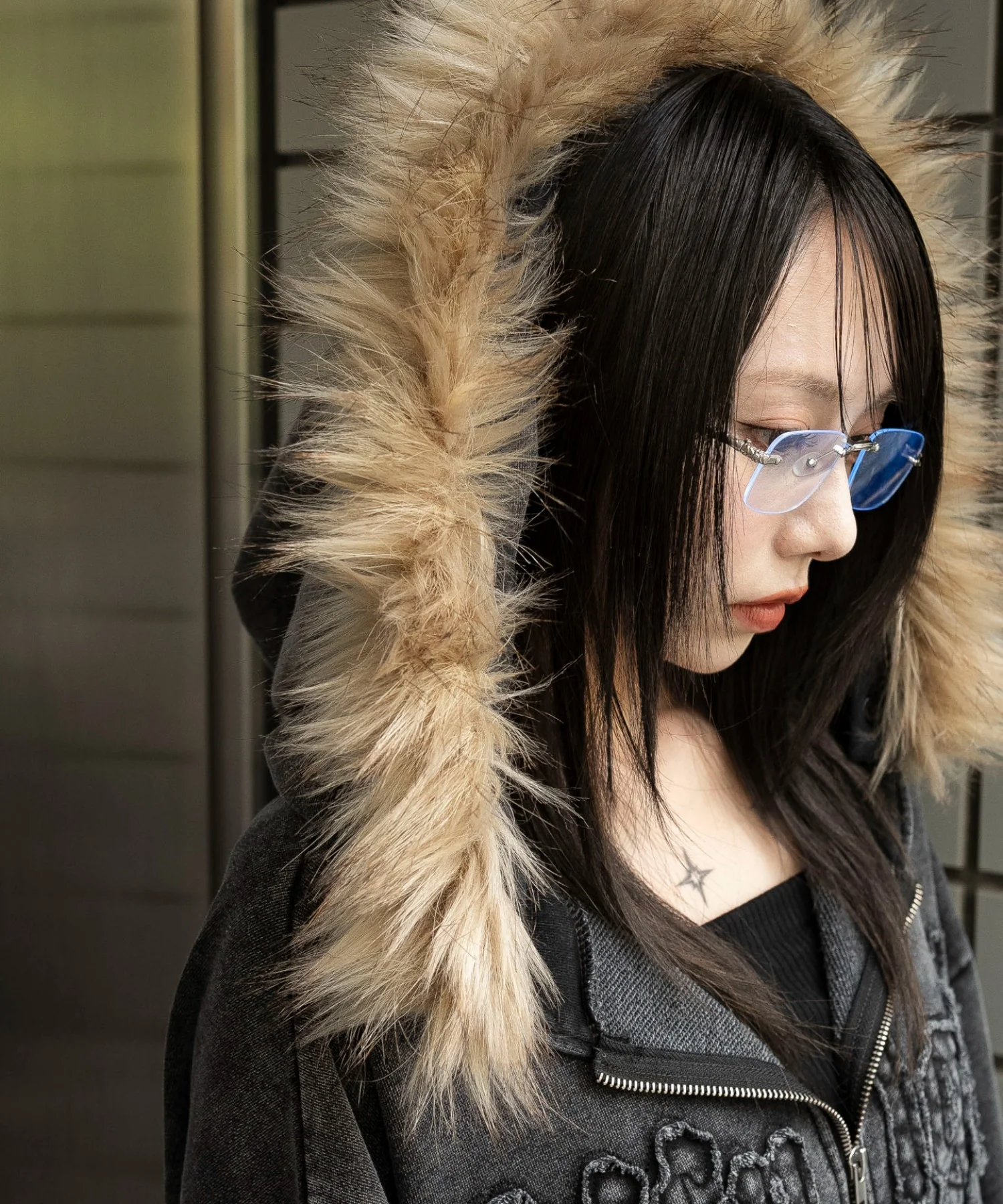 ファーフードBIGZIPパーカー - Image 9