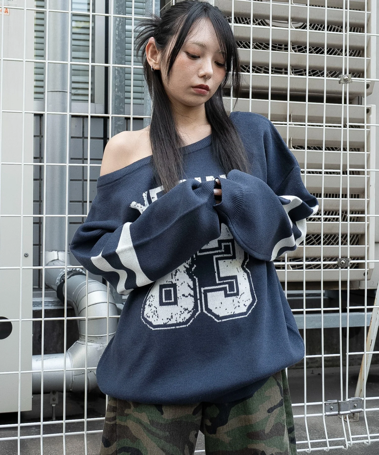 2WAYグラフィックワンショルBIGニット - Image 19