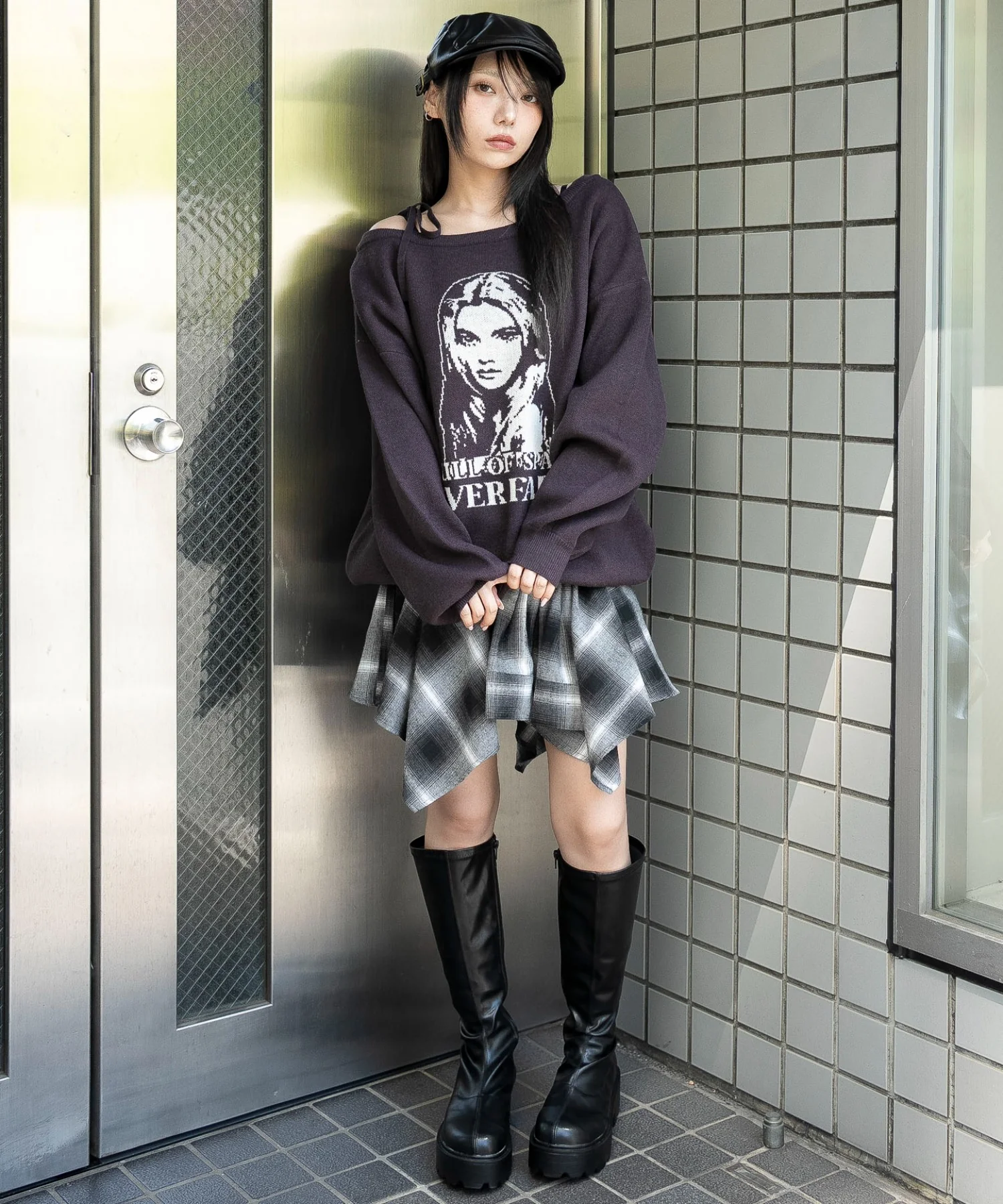 2WAYグラフィックワンショルBIGニット - Image 7