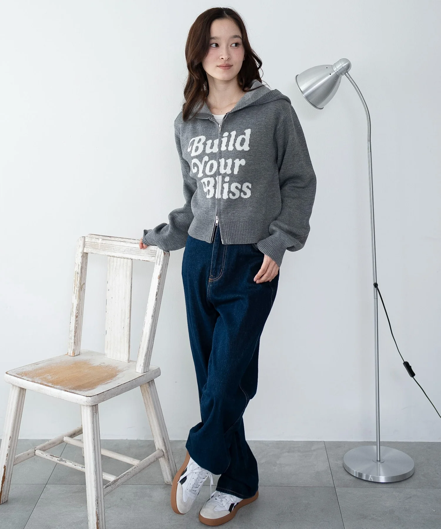 グラフィックジャガードニットZIPパーカー - Image 5