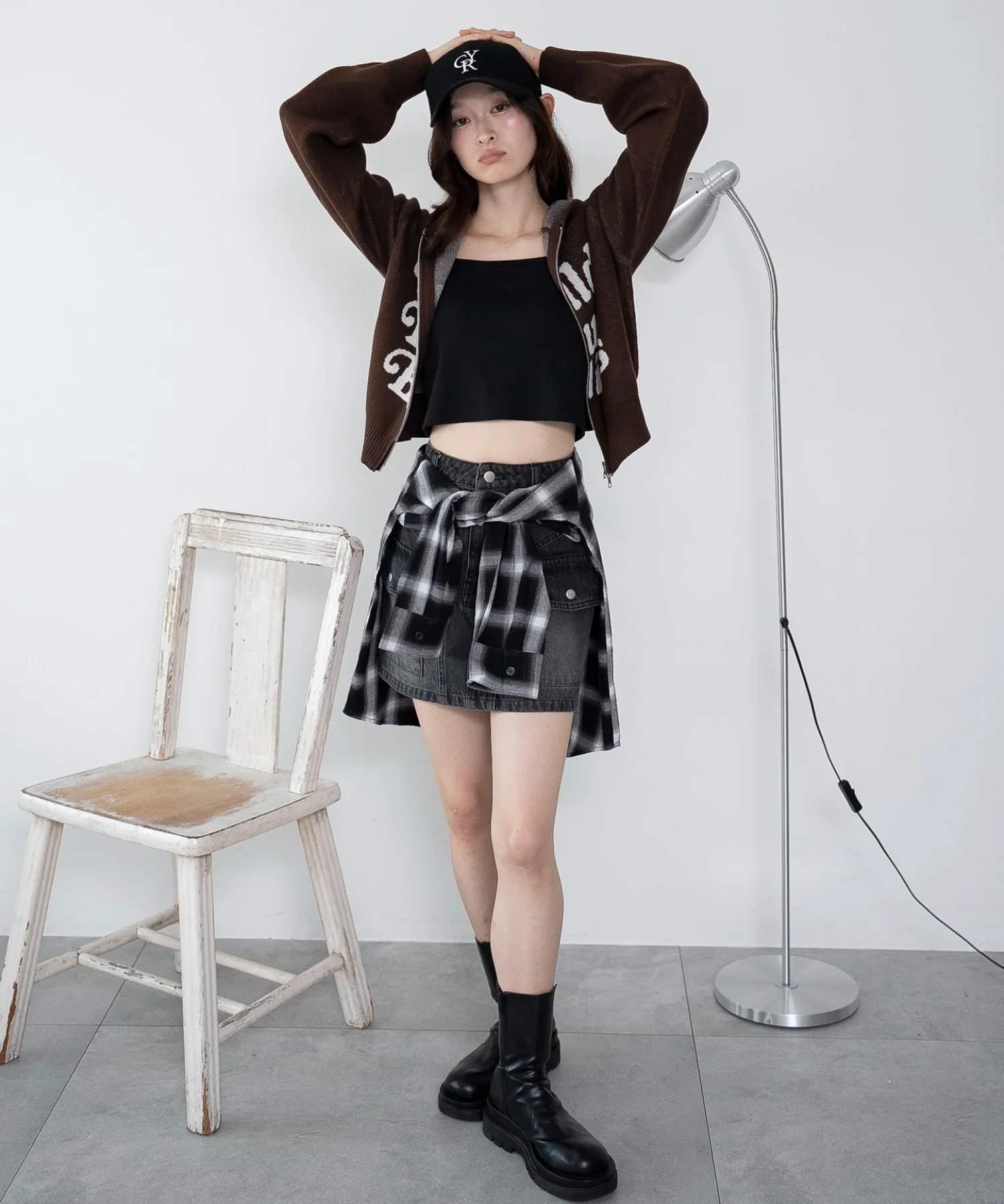 グラフィックジャガードニットZIPパーカー - Image 6