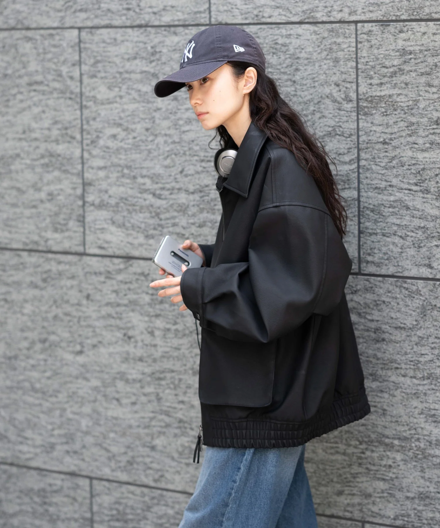 PUダブルZIPフライトブルゾン - Image 45